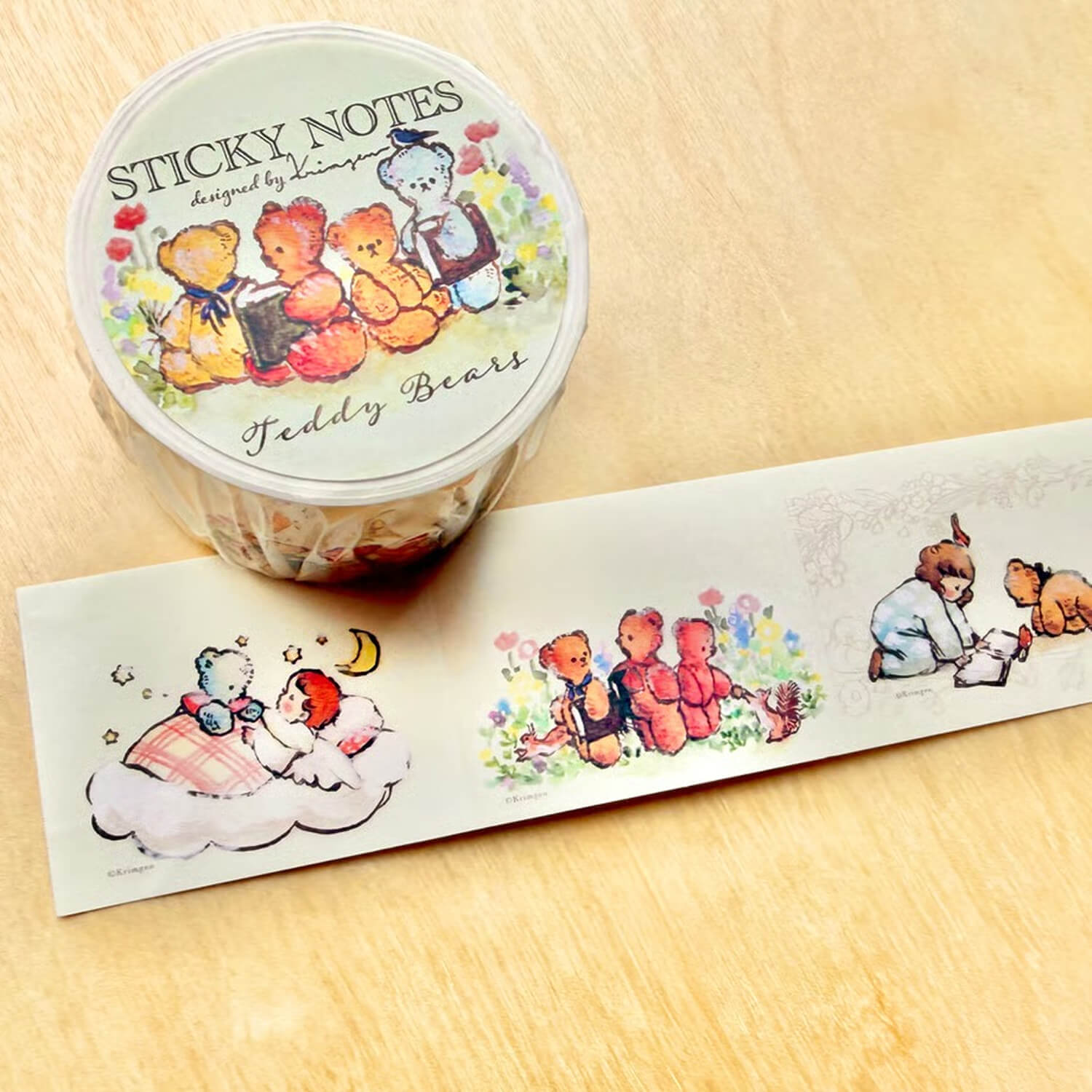 Krimgen Roll Sticky Notes – Teddy Bears