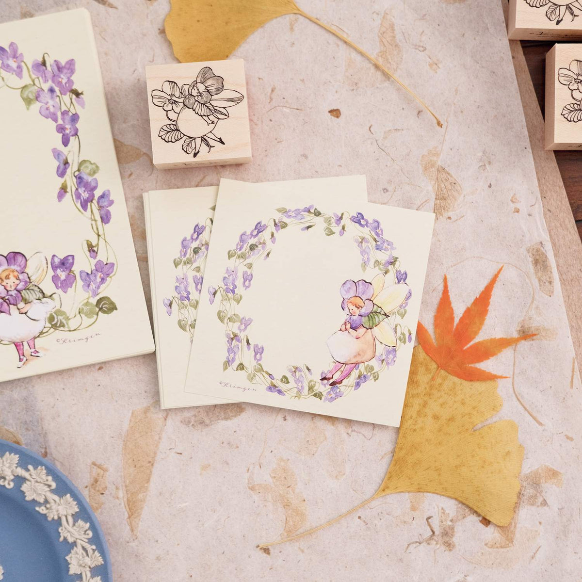 Krimgen Square Memo Sheets - Violets