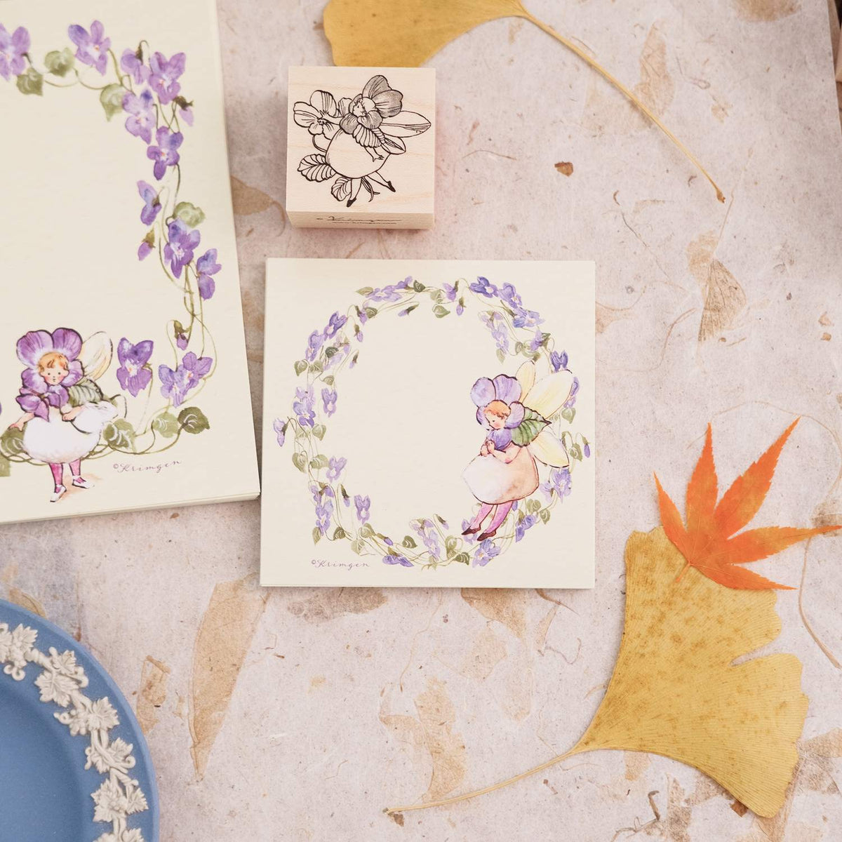 Krimgen Square Memo Sheets - Violets