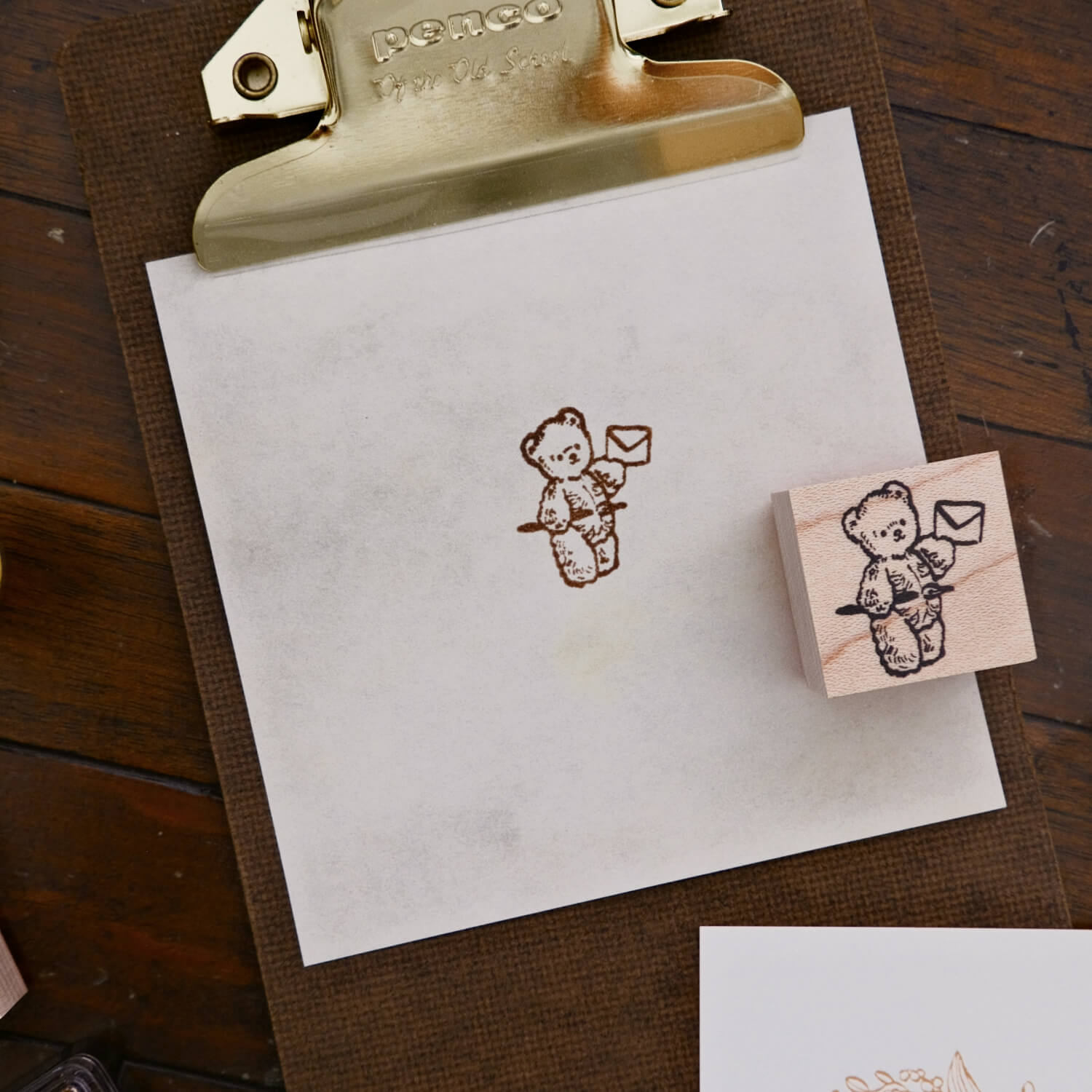 Krimgen Stamp – Bear Letter and Pen