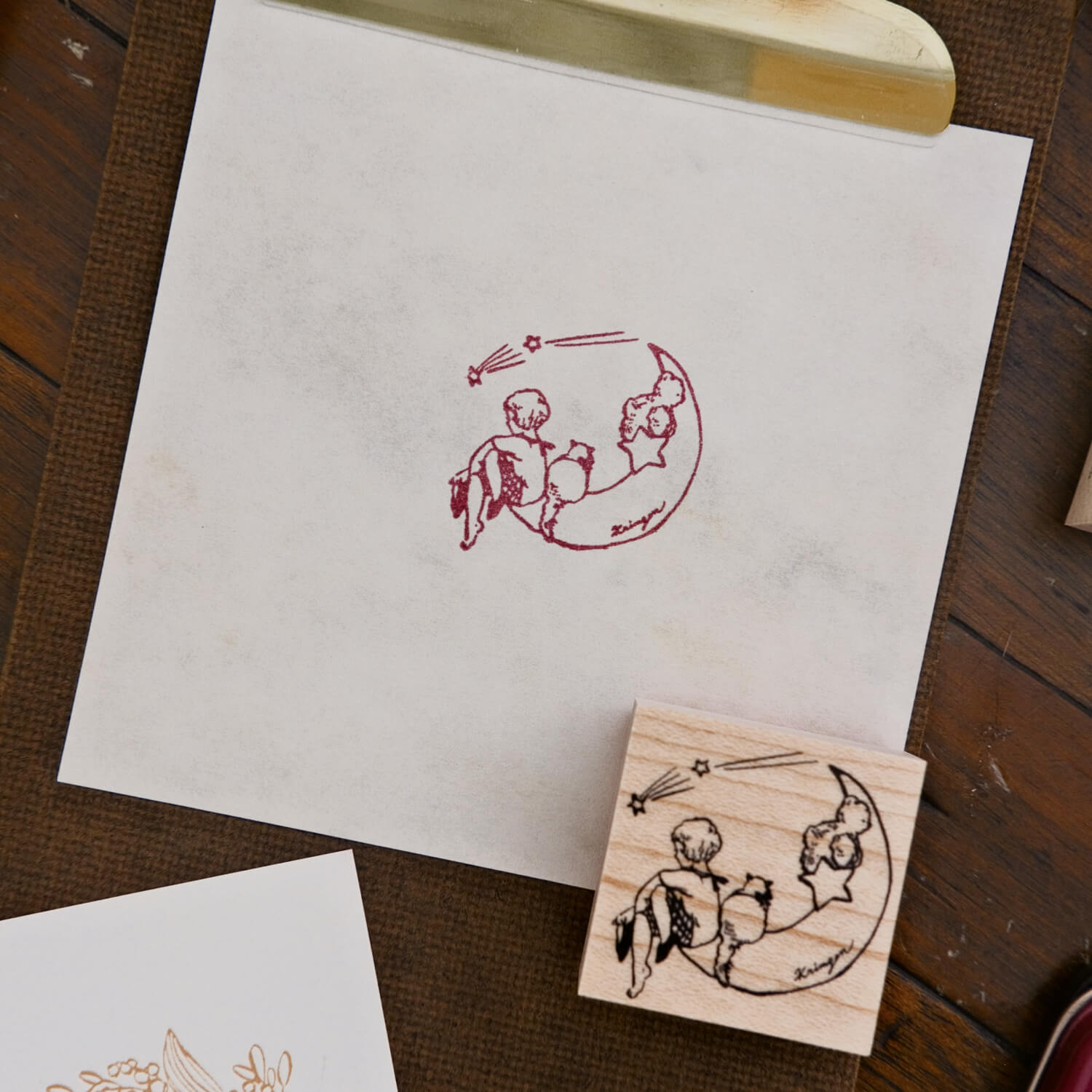 Krimgen Stamp – Moon and Star Frame