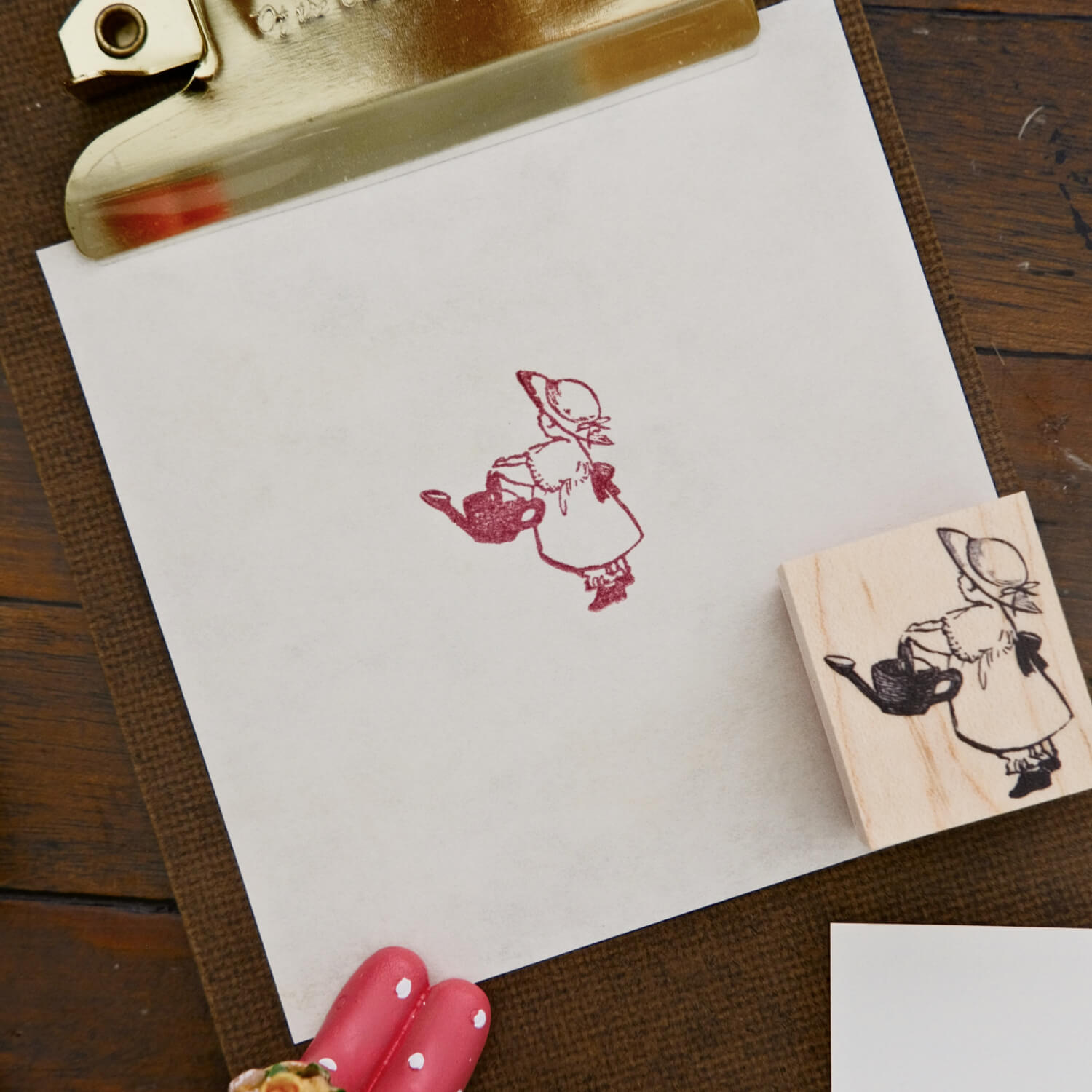 Krimgen Stamp – Red Watering Can