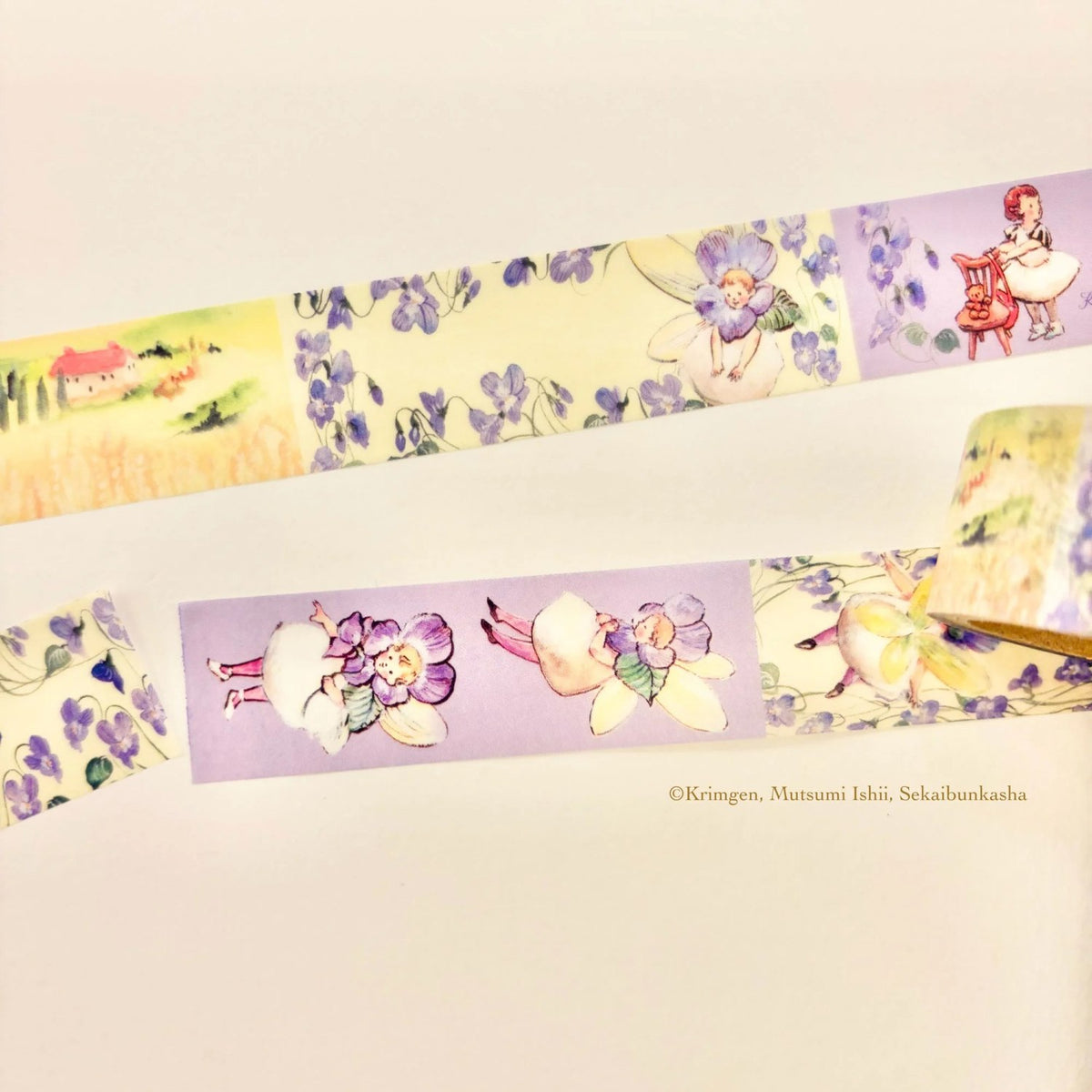 Krimgen Washi Tape with Perforations - Kandierte Veilchen