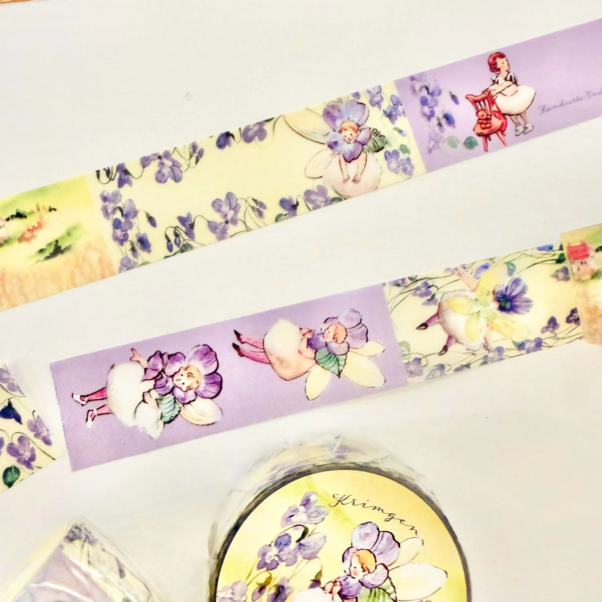 Krimgen Washi Tape with Perforations - Kandierte Veilchen