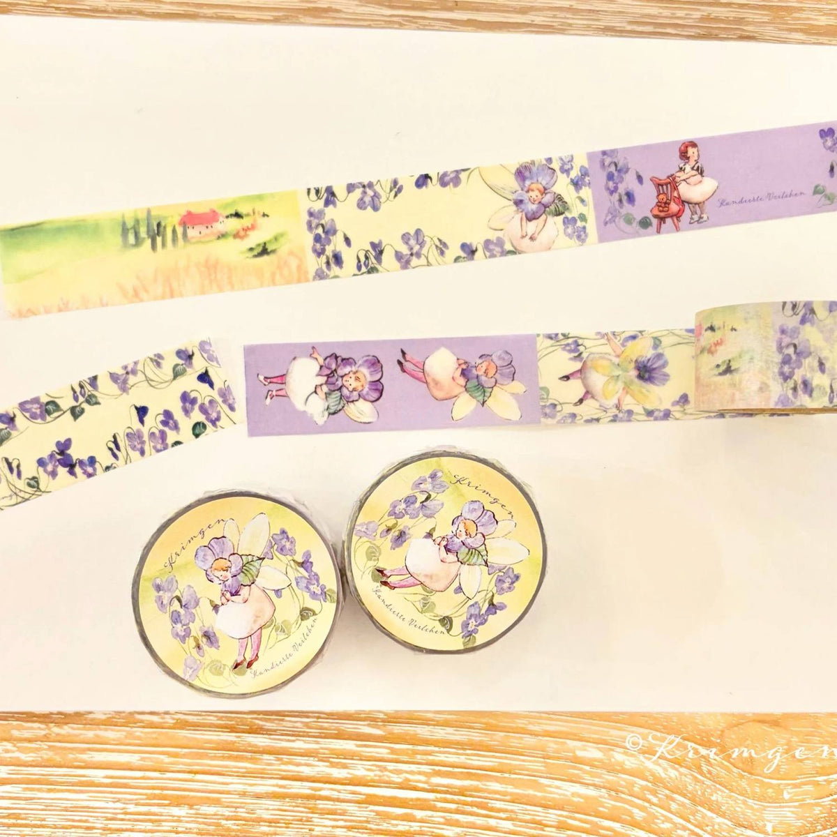 Krimgen Washi Tape with Perforations - Kandierte Veilchen