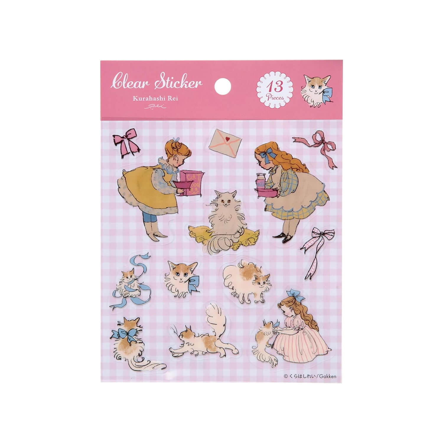Kurahashi Rei Clear Sticker - Cat Day
