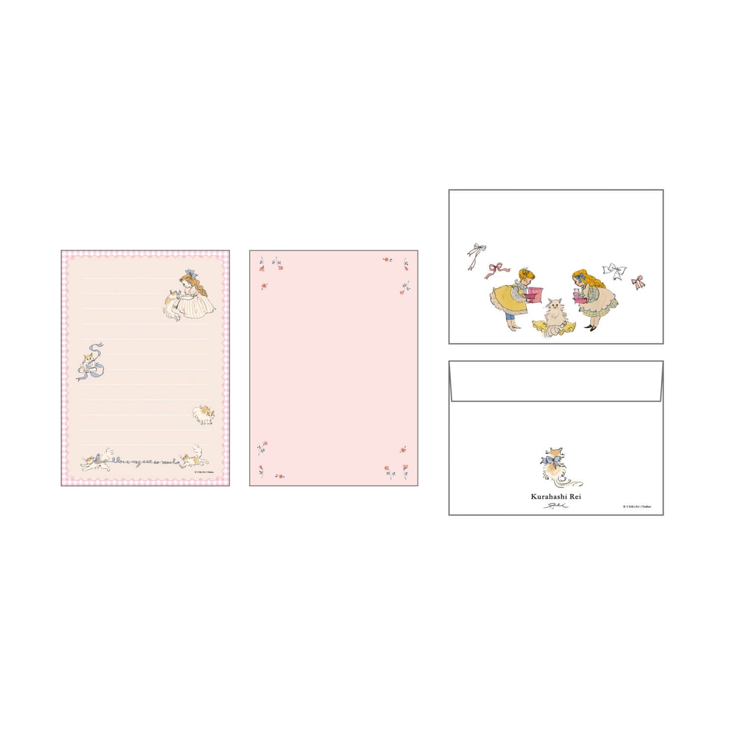 Kurahashi Rei Semi-Transparent Letter Set - Cat Day