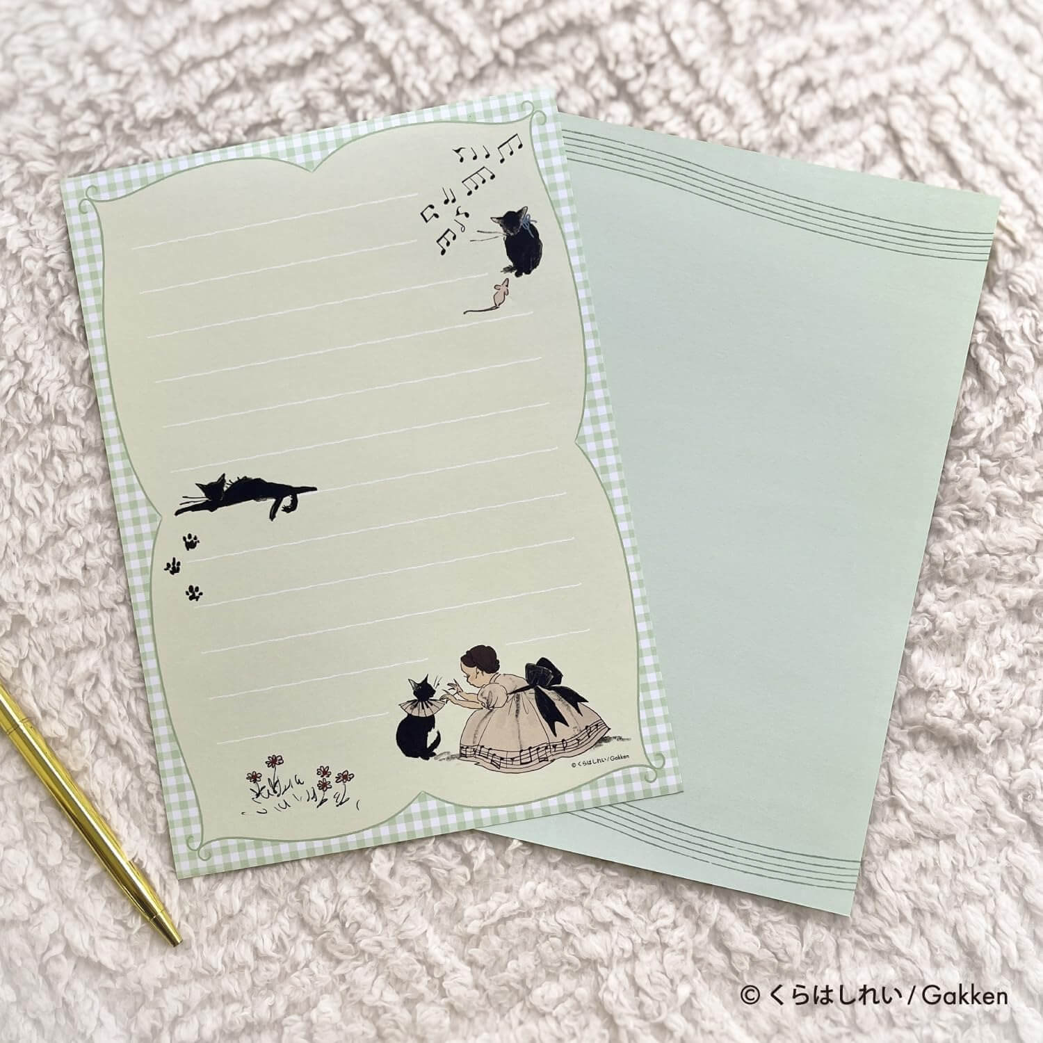 Kurahashi Rei Semi-Transparent Letter Set - The Cat Played the Piano