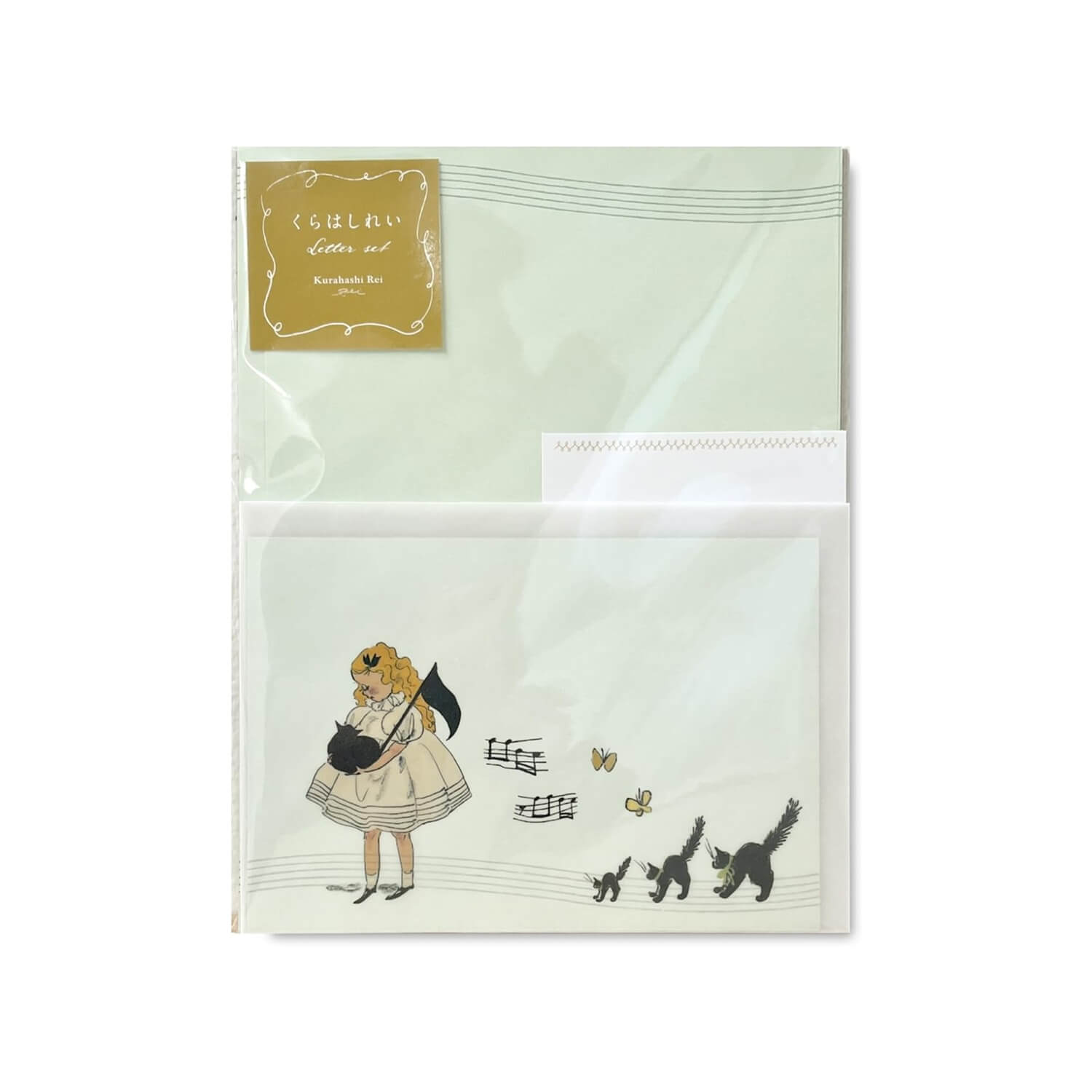 Kurahashi Rei Semi-Transparent Letter Set - The Cat Played the Piano