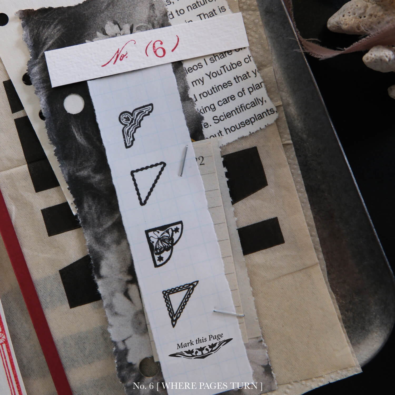 Kurukynki Loop &amp; Lantern Rubber Stamp Set - No.6  Pages Turn