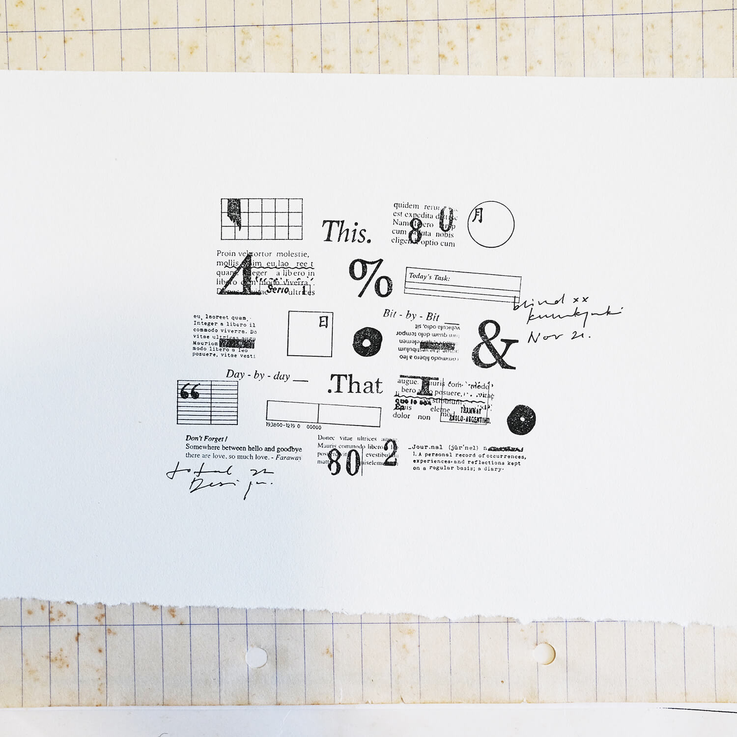 Kurukynki Rubber Stamp Set - Blind XX A + B
