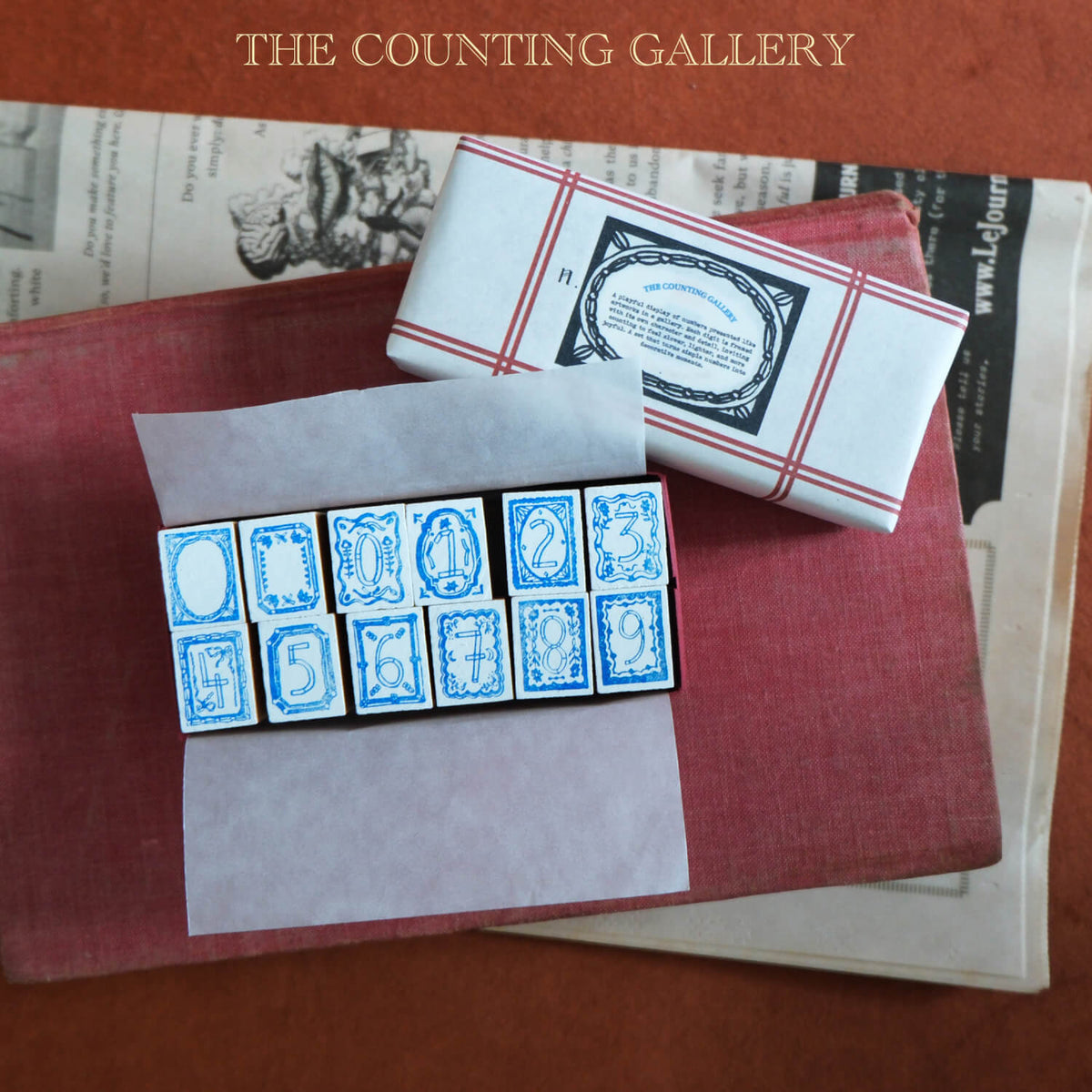 Kurukynki Wooden Rubber Stamp The Counting Gallery - Number Set