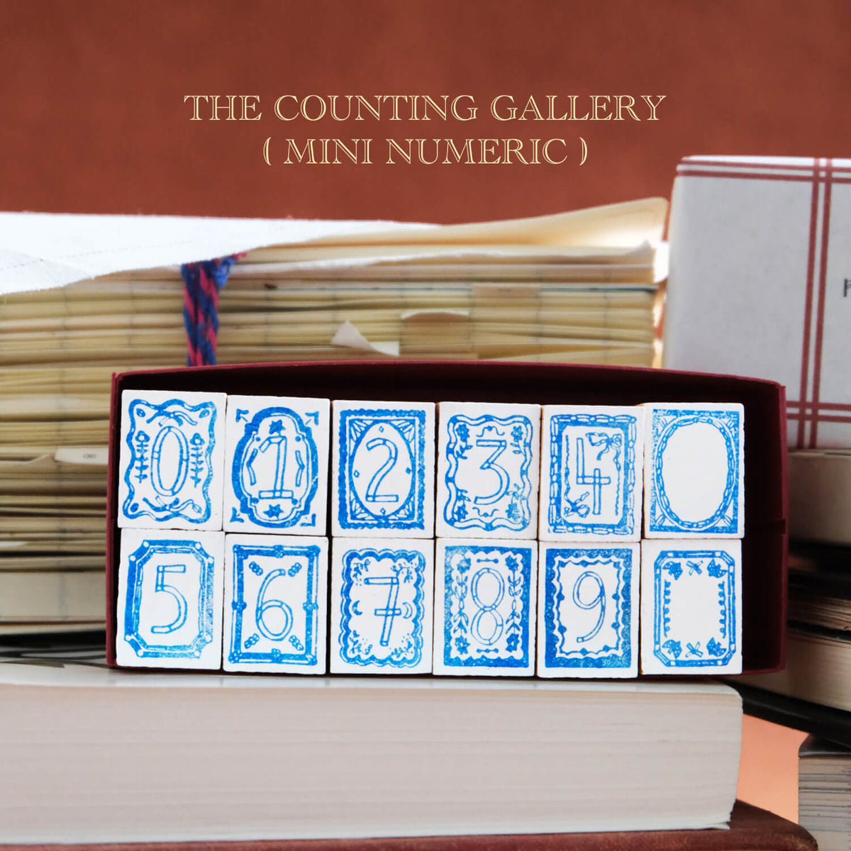 Kurukynki Wooden Rubber Stamp The Counting Gallery - Number Set