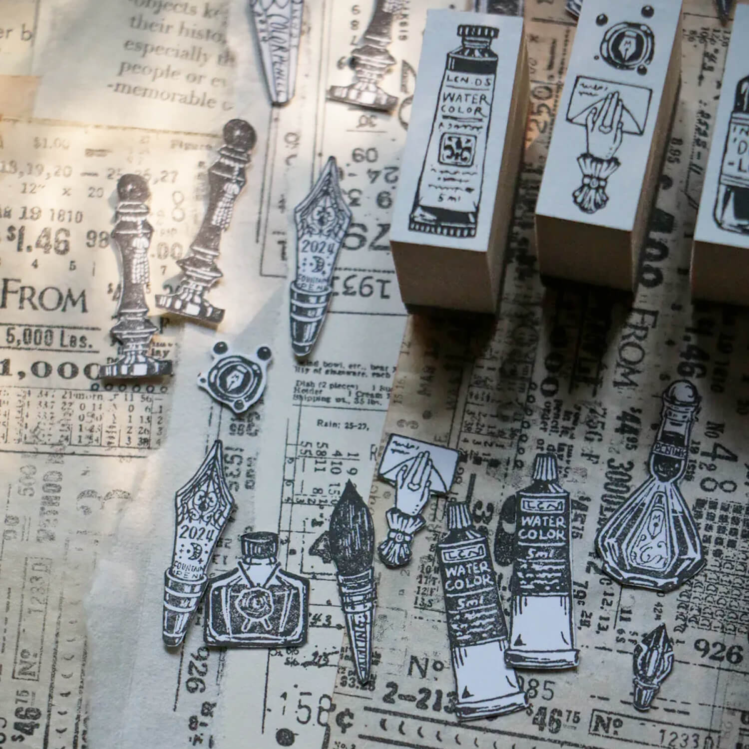 LCN On the Desk Rubber Stamp Set (11 pcs)