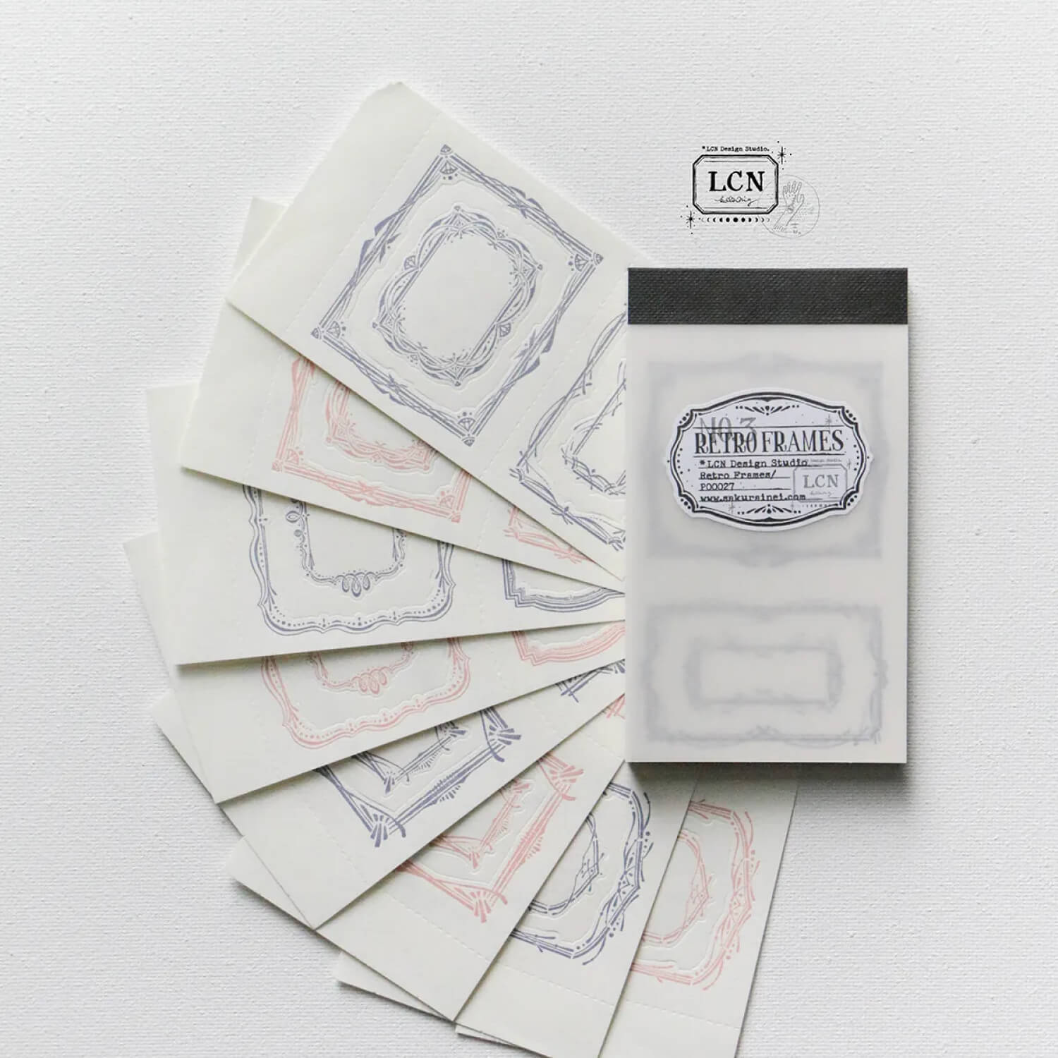 LCN Retro Frames Letterpress Notepad