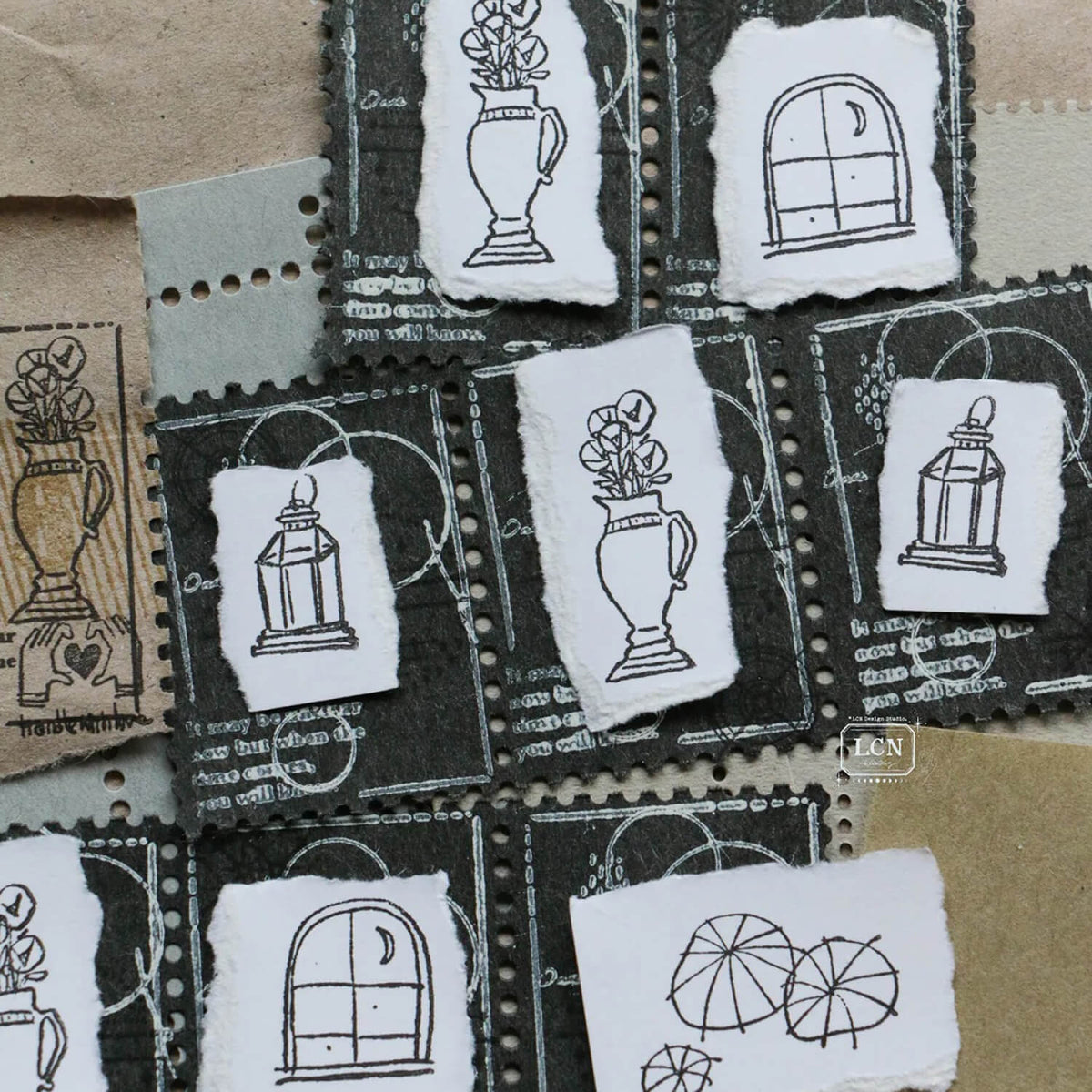 LCN Rubber Stamp Set – Corner View
