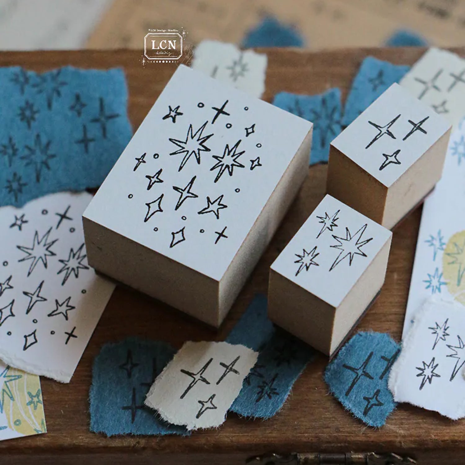 LCN Rubber Stamp Set – Hand Draw Stars (M)
