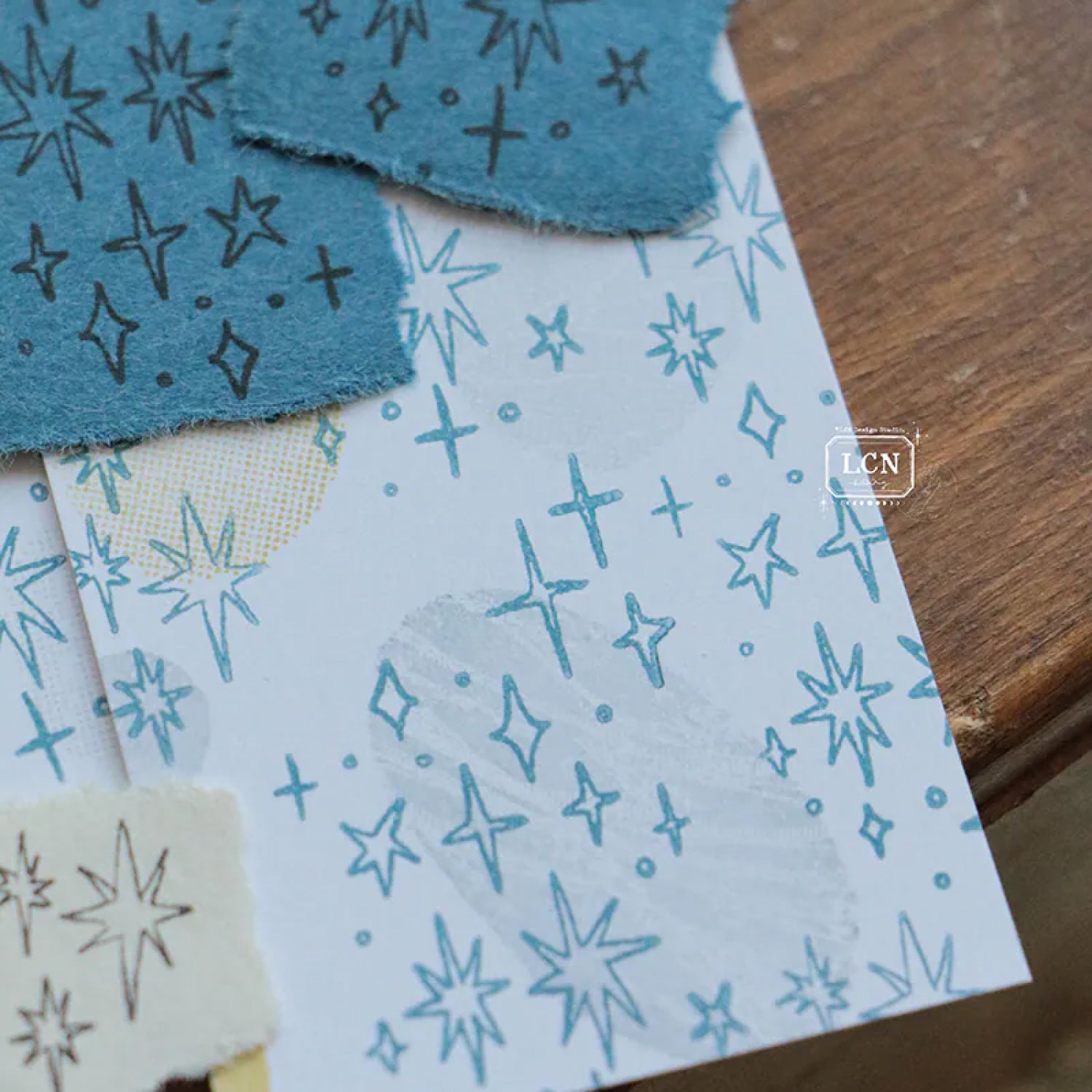 LCN Rubber Stamp Set – Hand Draw Stars (M)