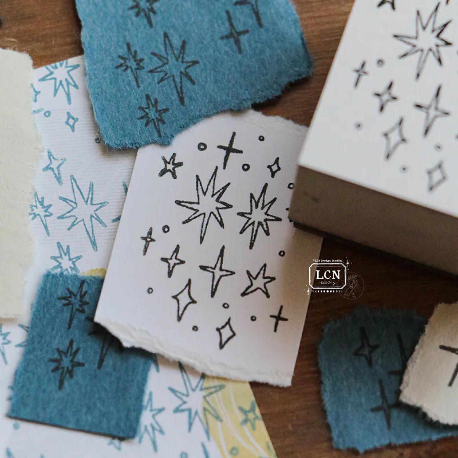 LCN Rubber Stamp Set – Hand Draw Stars (M)