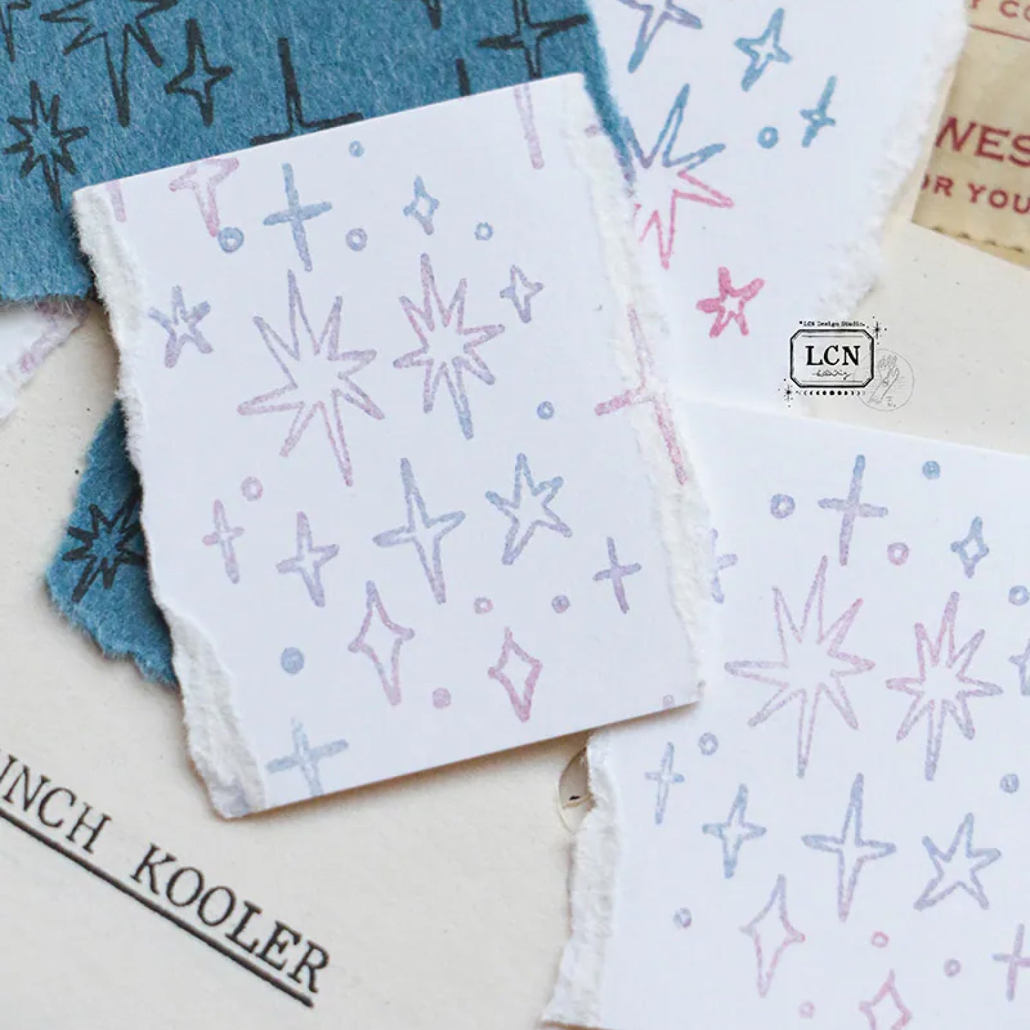 LCN Rubber Stamp Set – Hand Draw Stars (M)