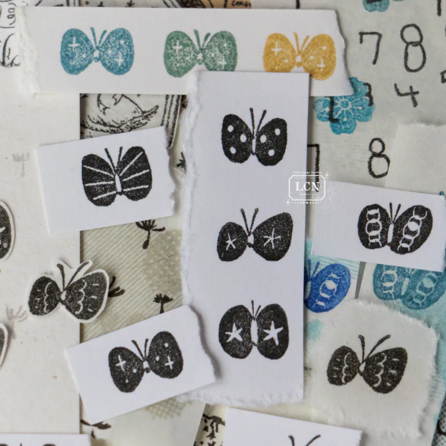 LCN Rubber Stamp Set – Shell Butterflies