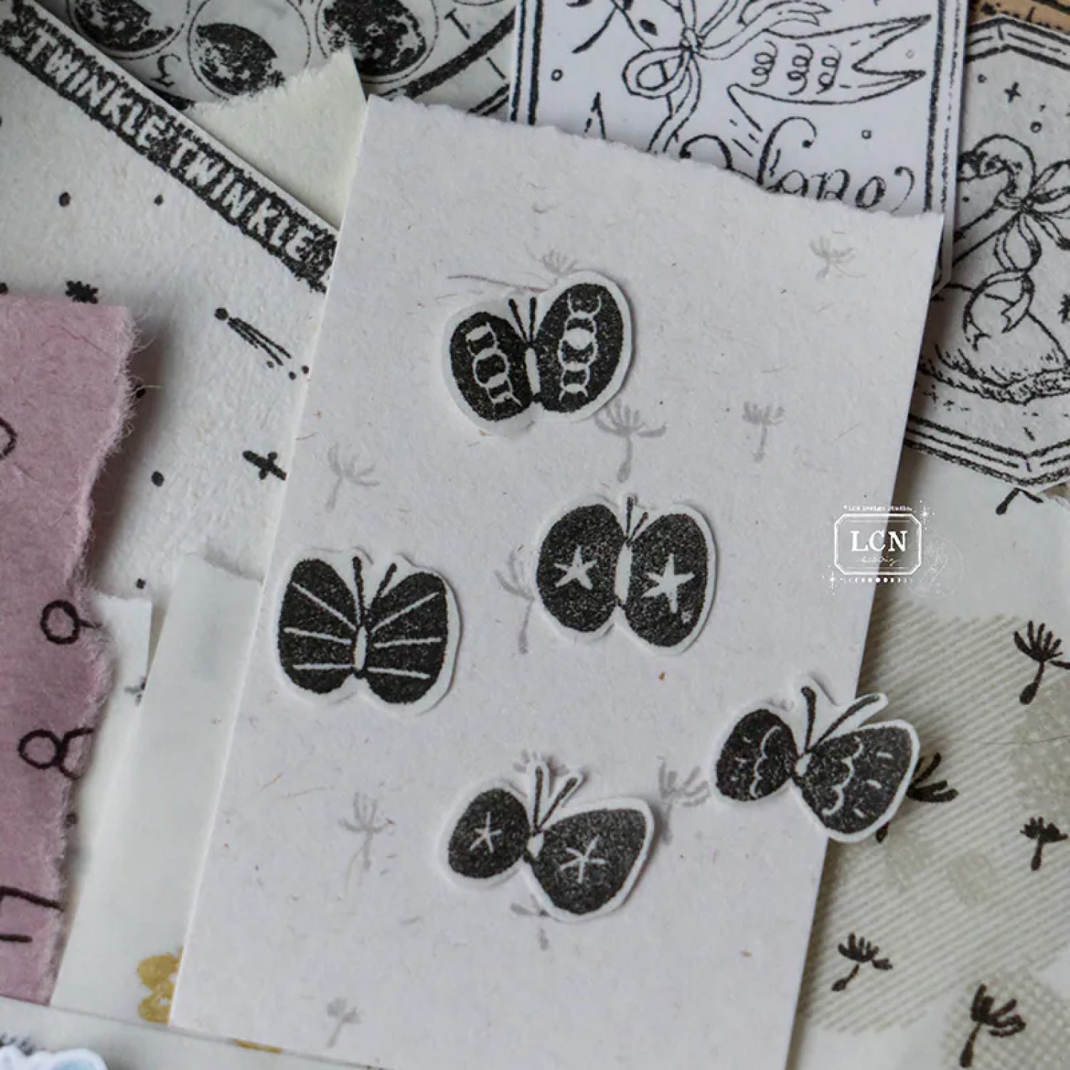 LCN Rubber Stamp Set – Shell Butterflies