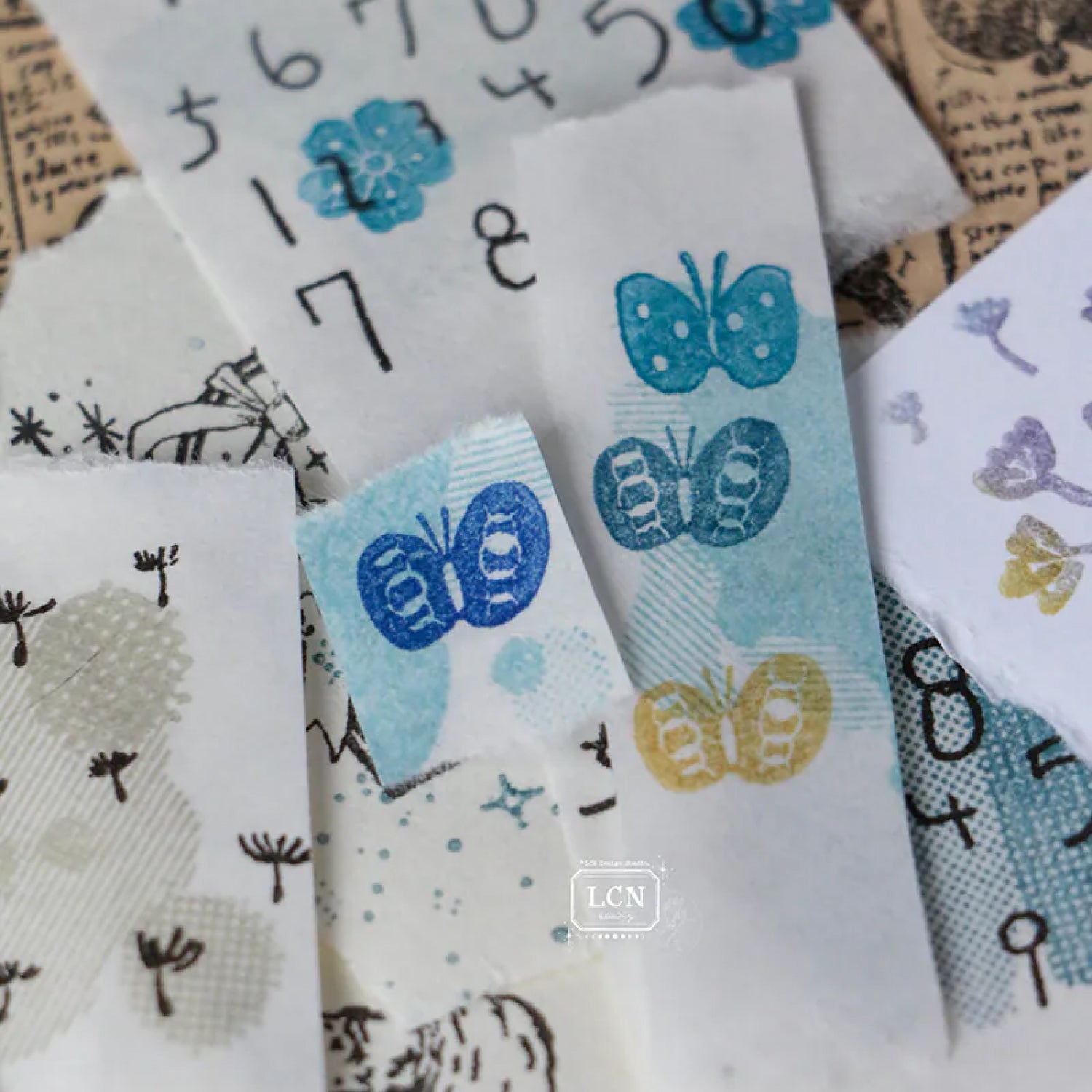 LCN Rubber Stamp Set – Shell Butterflies