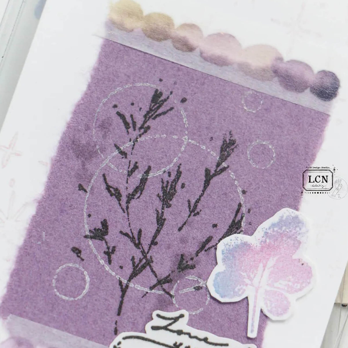LCN Rubber Stamp – Bubble Background