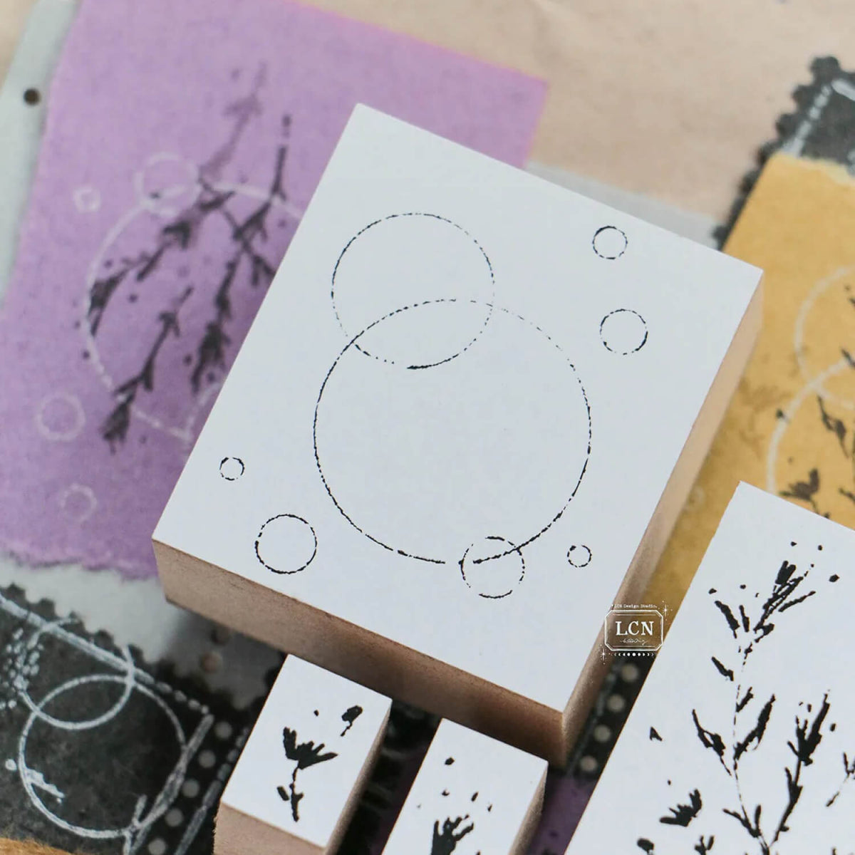 LCN Rubber Stamp – Bubble Background