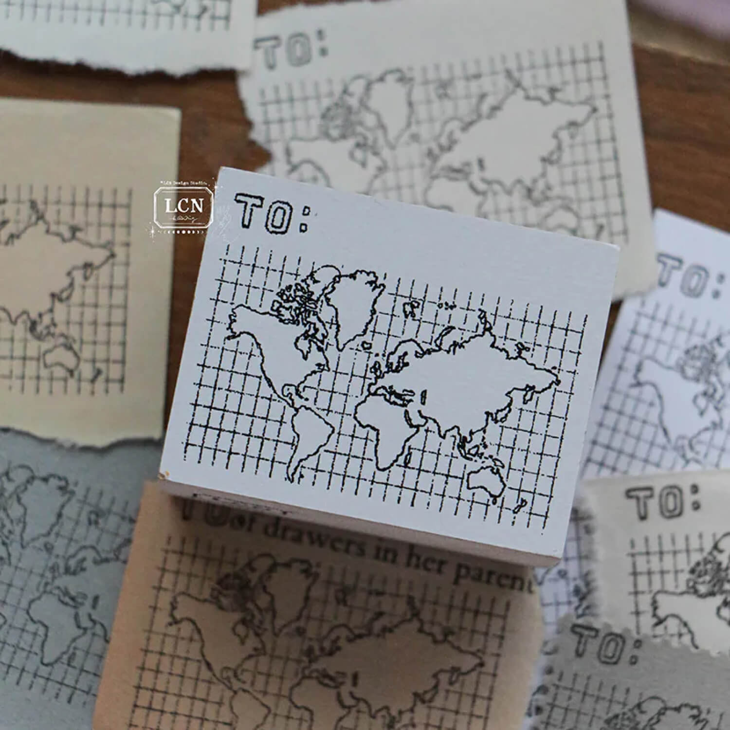 LCN Rubber Stamp – World Map