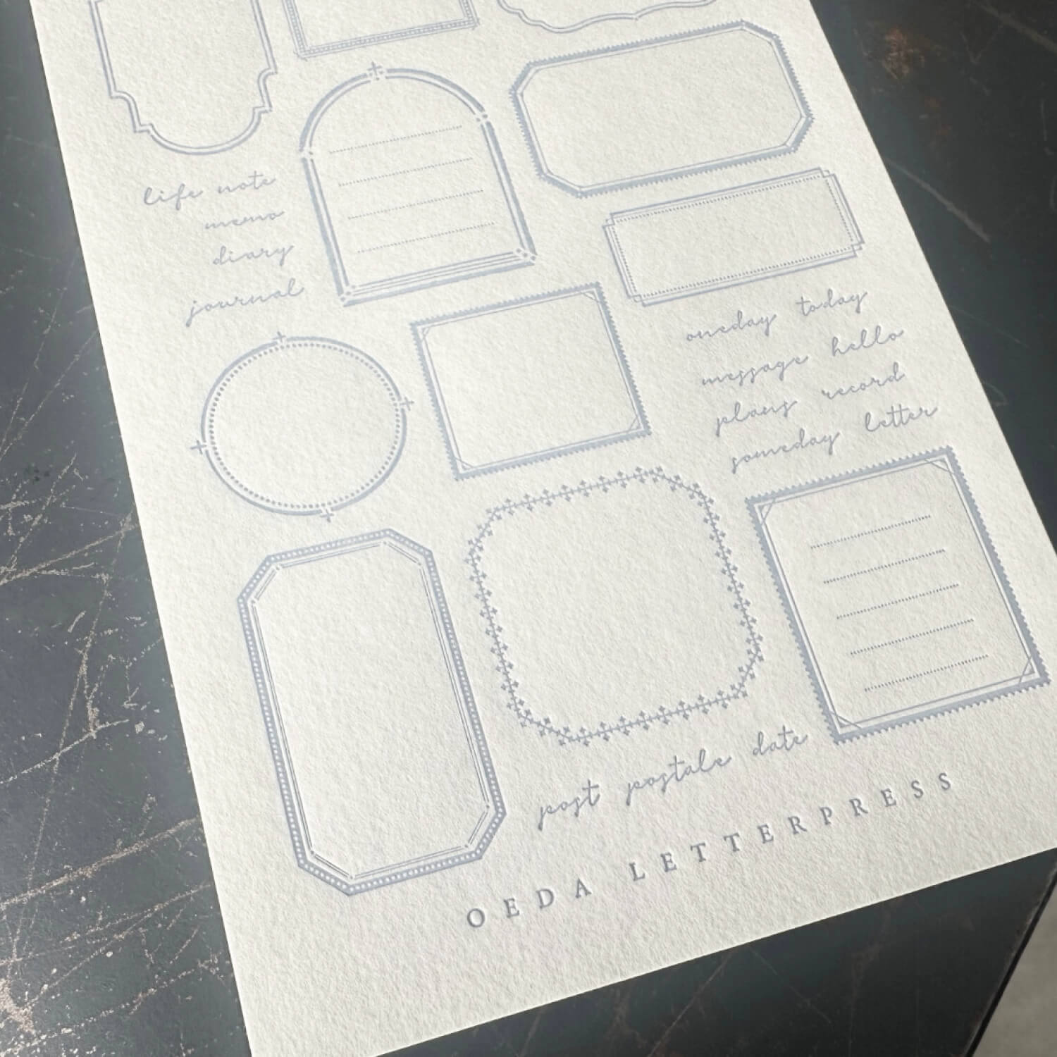 (Limited Edition) Oeda Letterpress Frame Pattern Sticker Sheet