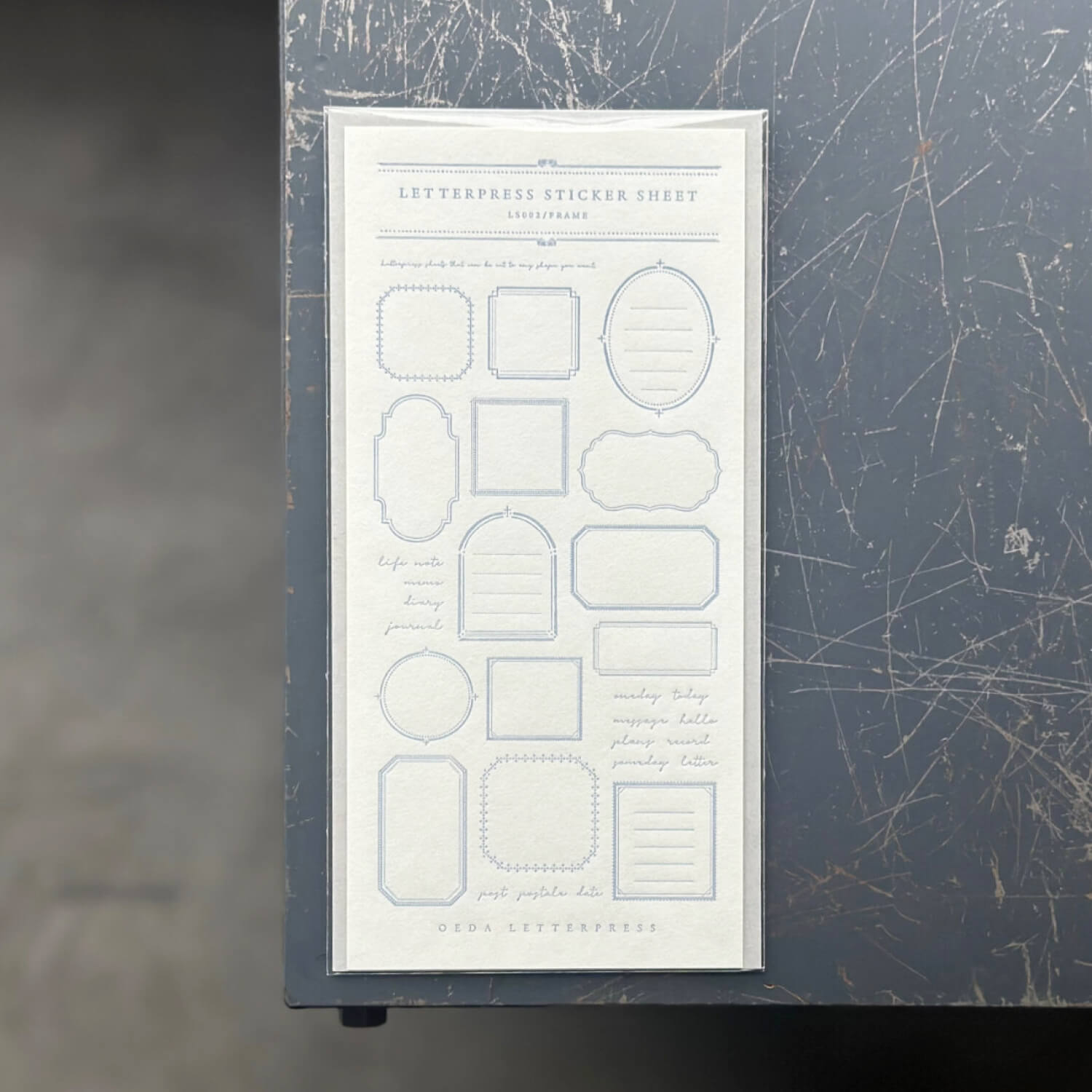 (Limited Edition) Oeda Letterpress Frame Pattern Sticker Sheet