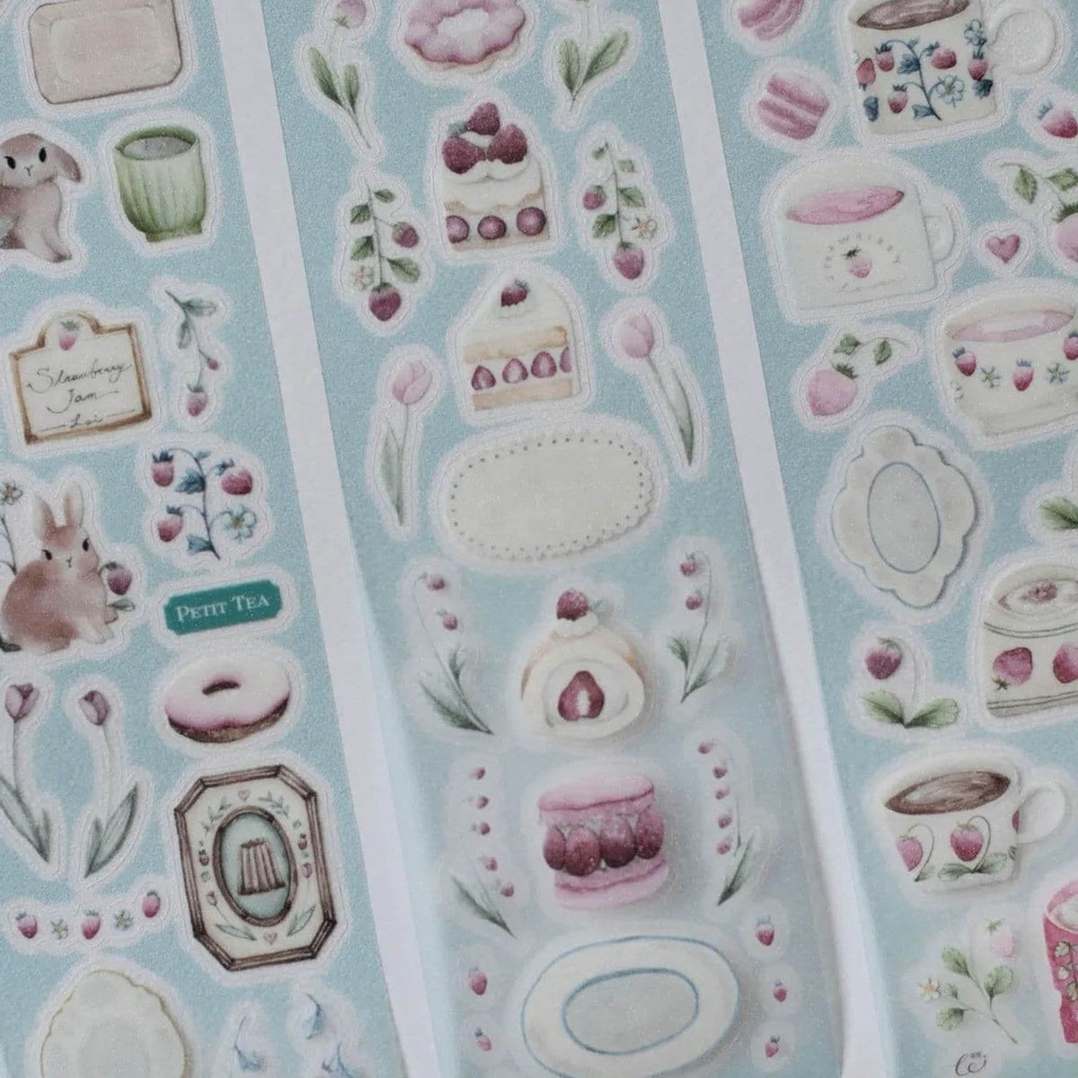 Loidesign Die-Cut PET Tape (Starlight Film) - Strawberry Afternoon Tea