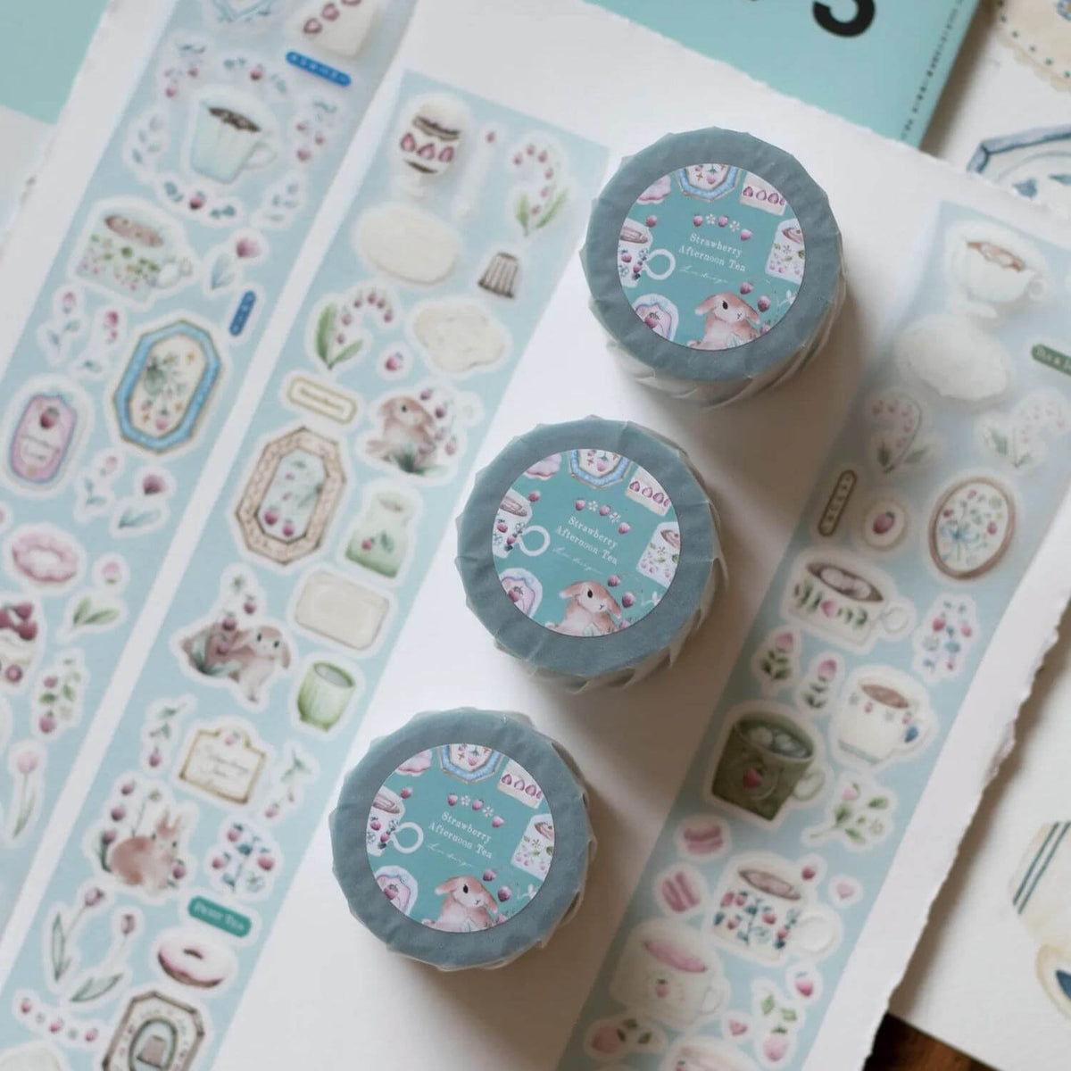 Loidesign Die-Cut PET Tape (Starlight Film) - Strawberry Afternoon Tea