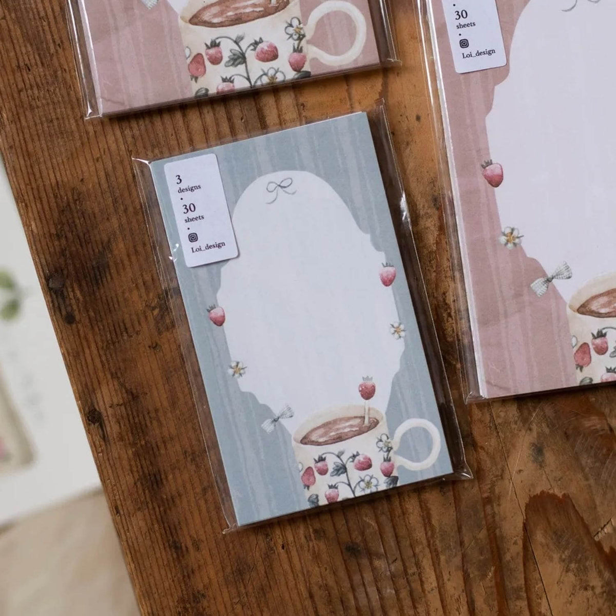 Loidesign Double-Sided Memo (M5) - Strawberry Afternoon