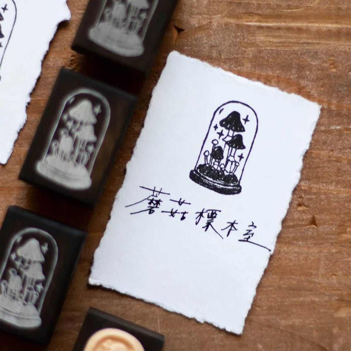 Loidesign Dyed Wood Stamp - Mushroom Specimen Room