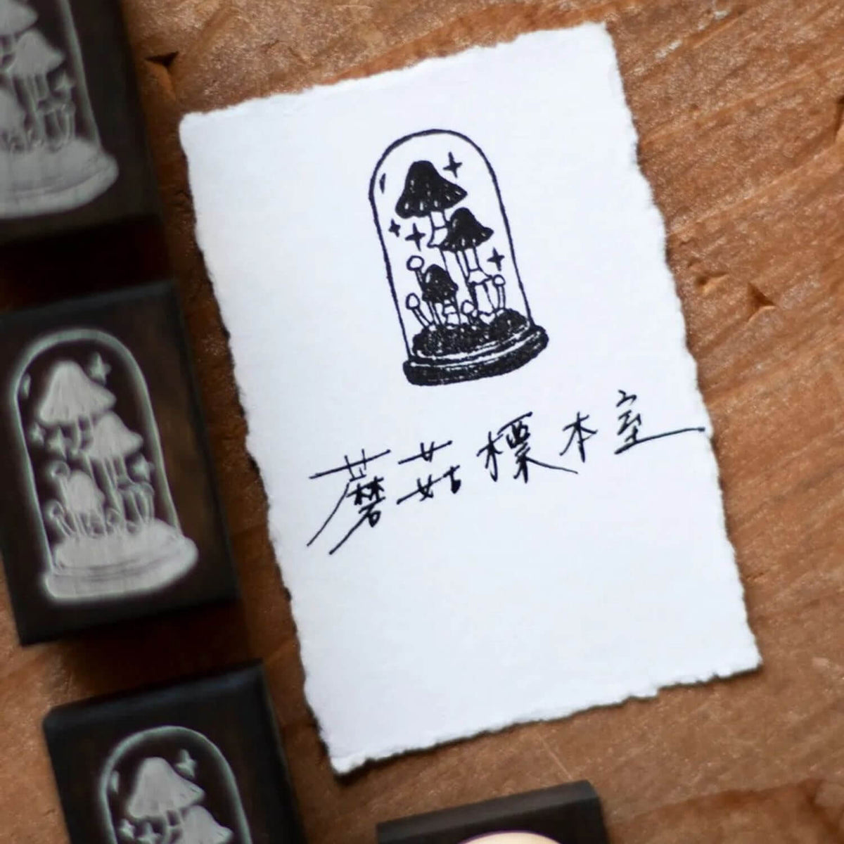 Loidesign Dyed Wood Stamp - Mushroom Specimen Room