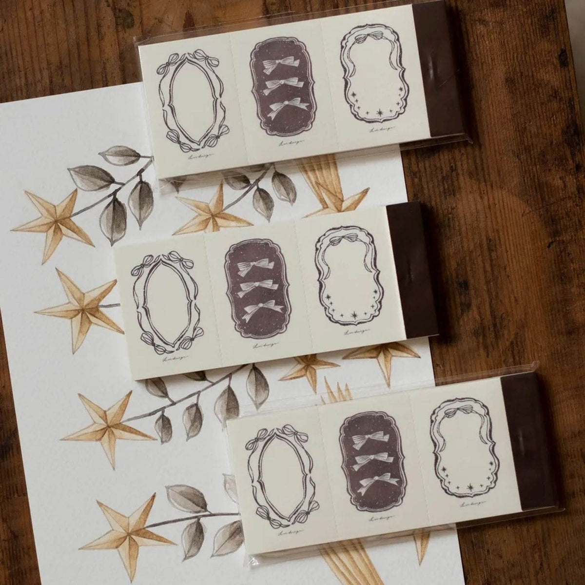 Loidesign Letter Pad - Triple Brown Ribbon