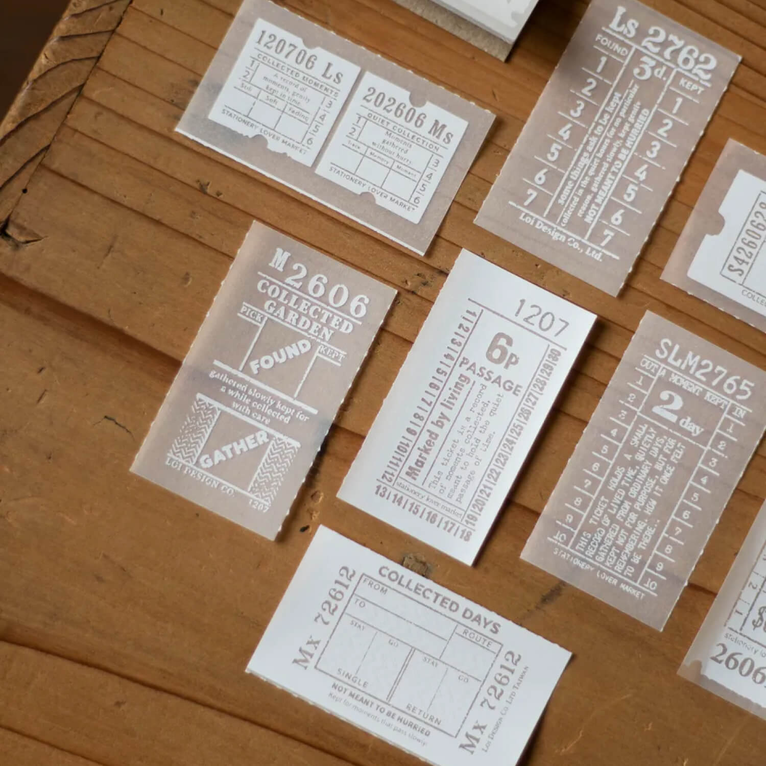 Loidesign Tracing Paper Memo Pad – Ticket Collection