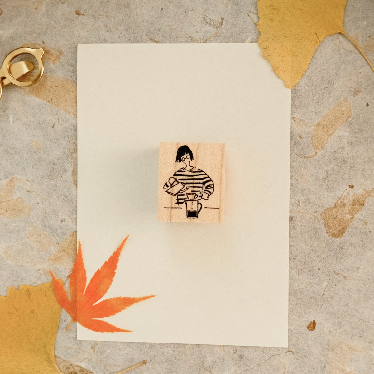 MA7stamp Stamp - Fumiko with Morning Coffee