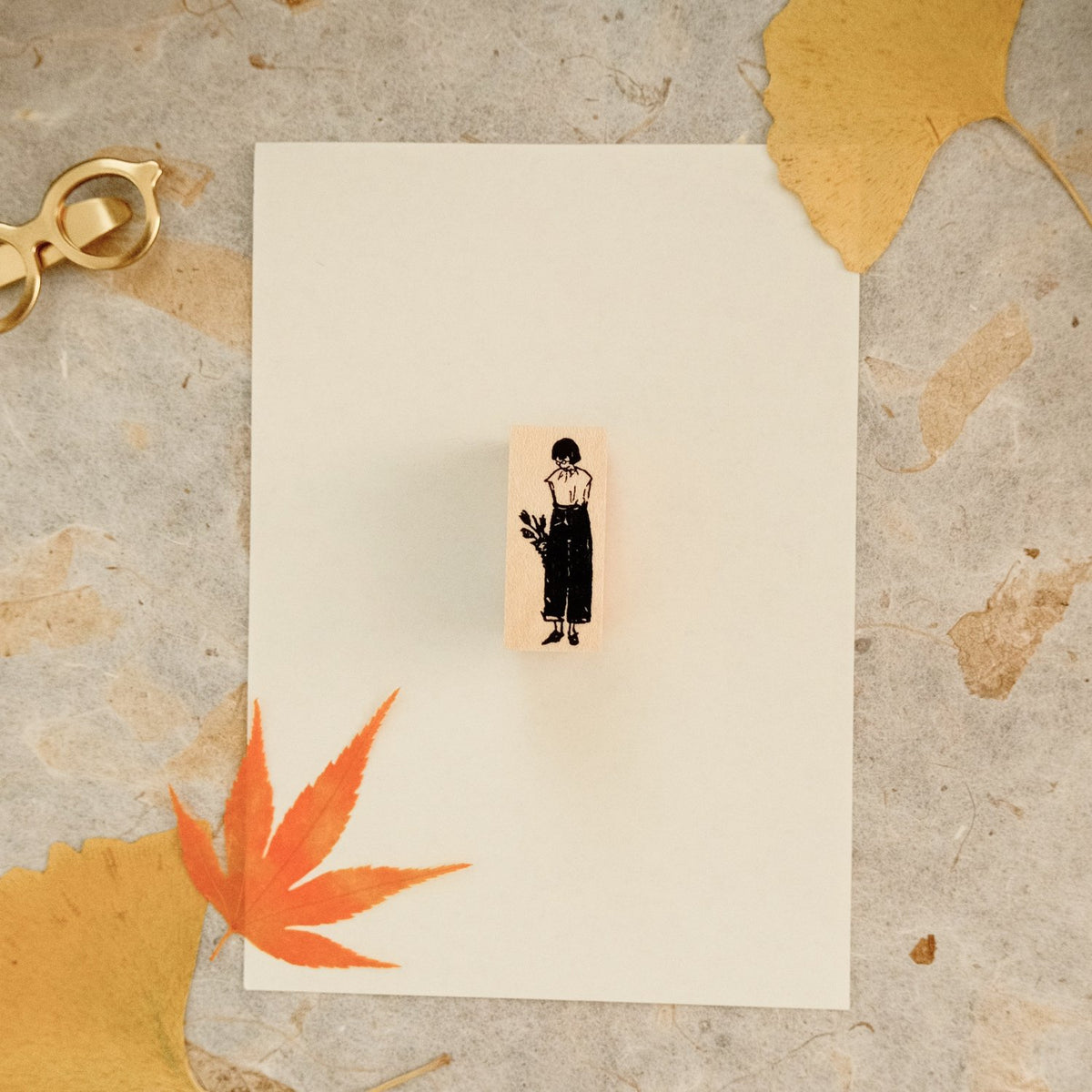 MA7 Stamp Stamp - Fumiko with a Tulip Basket
