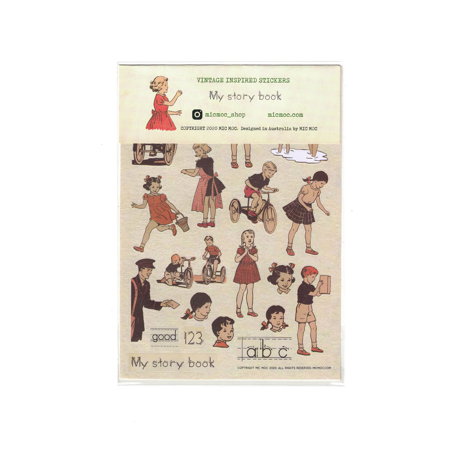 MIC MOC A5 Sticker Sheet – My Story Book