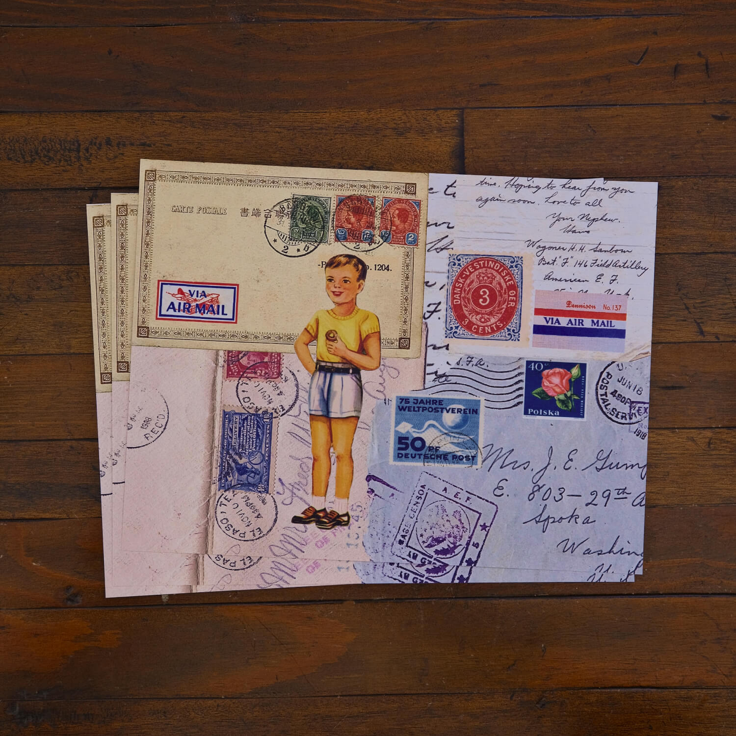 MIC MOC Collage Paper Kit – Mail Remnants