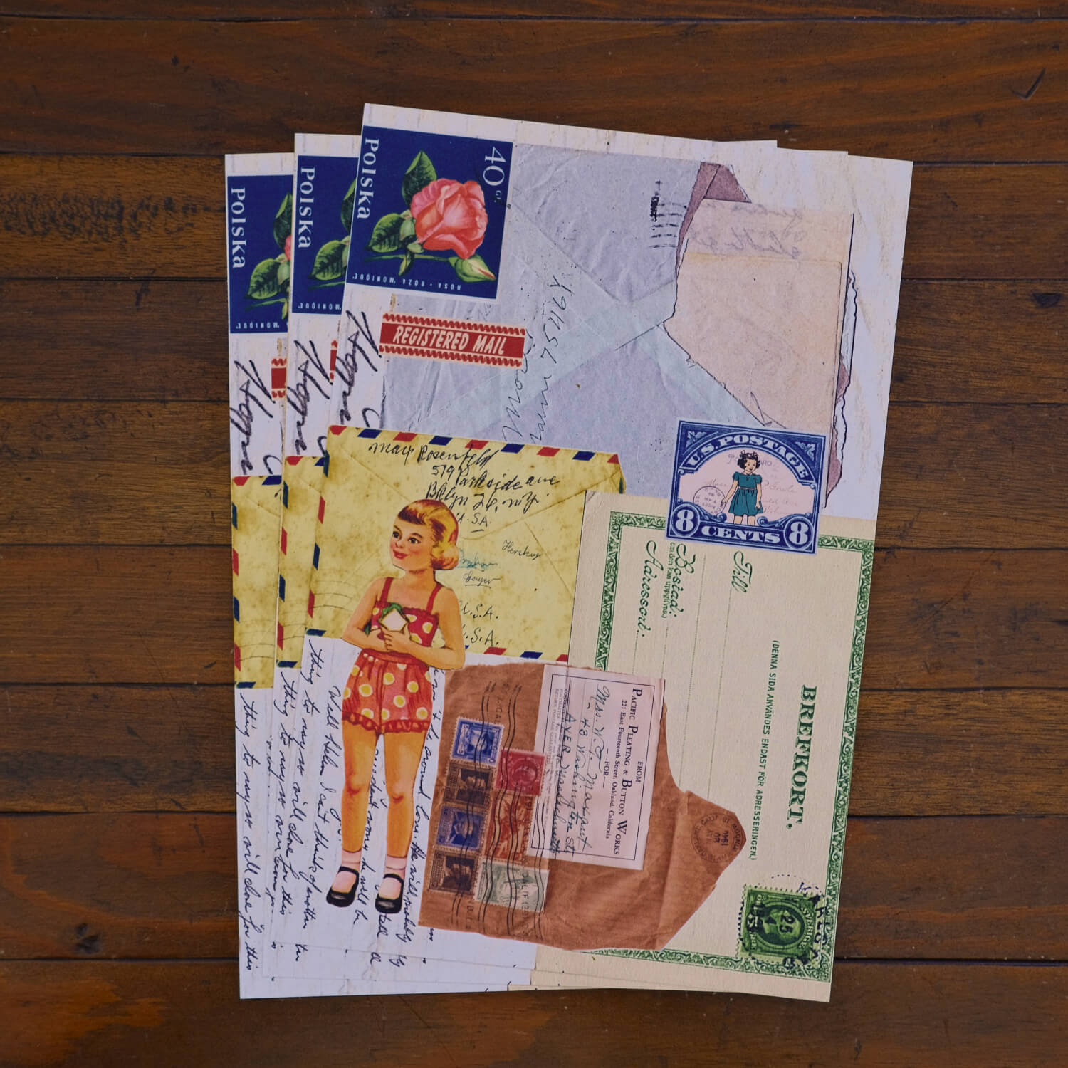 MIC MOC Collage Paper Kit – Mail Remnants