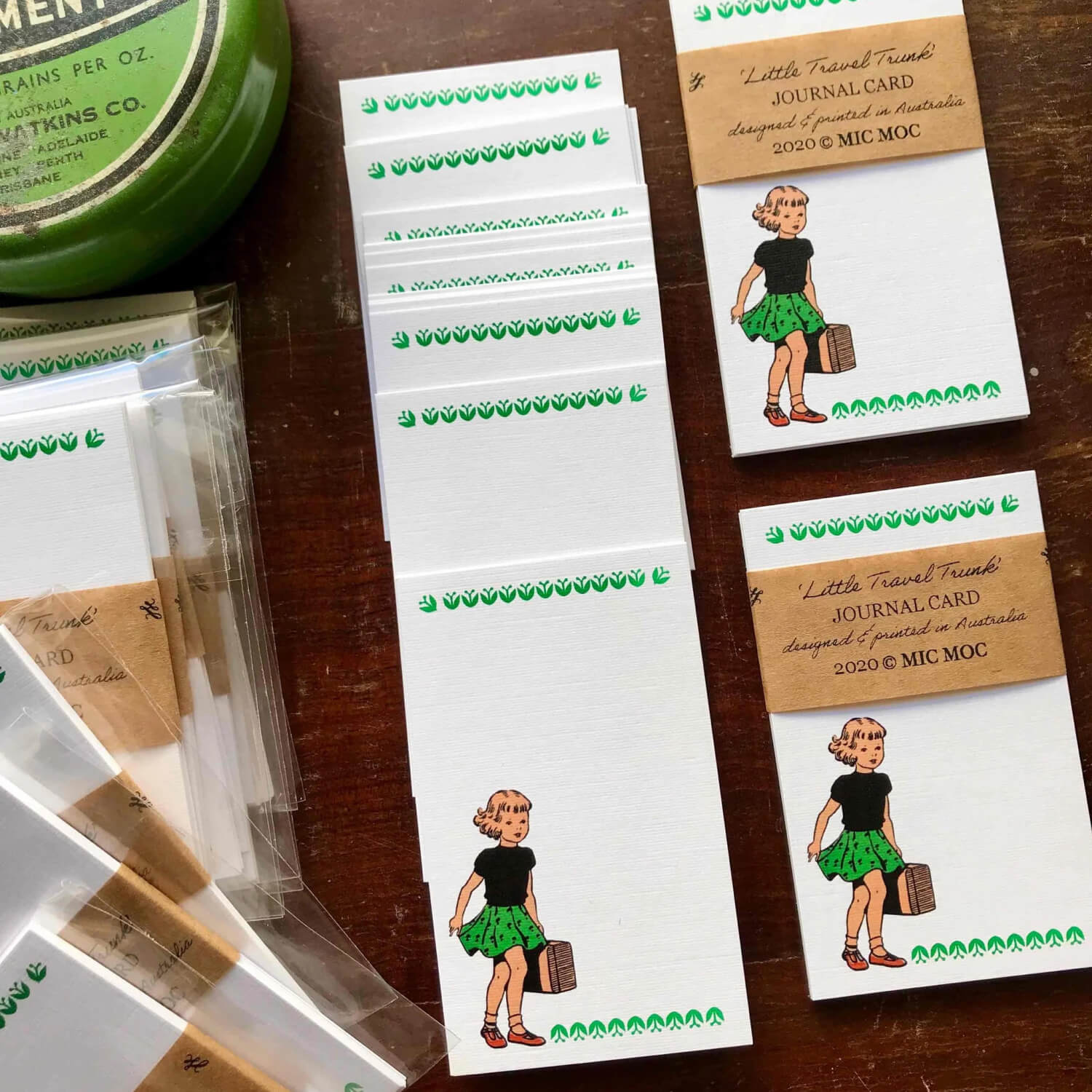 MIC MOC Green Label Vintage Journal Card Set – Little Travel Trunk