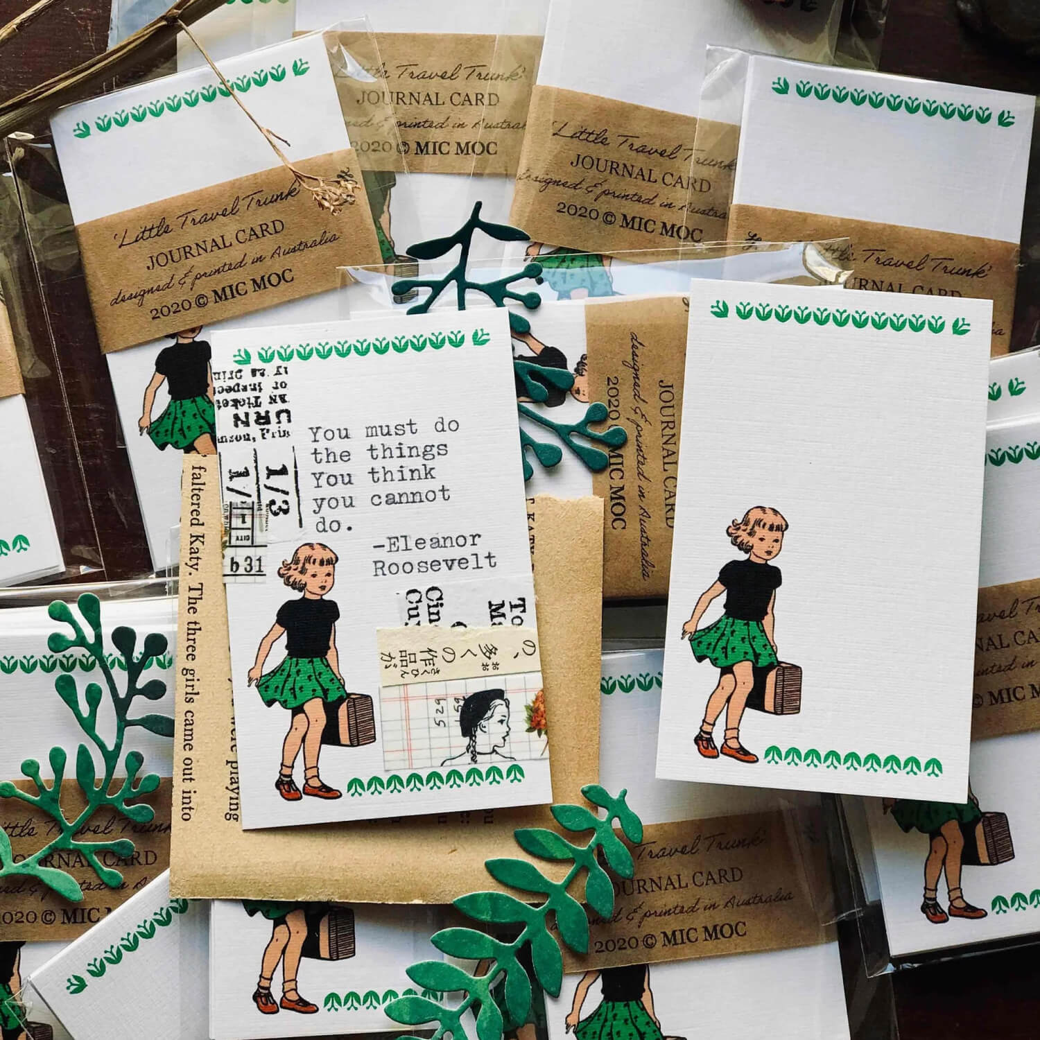 MIC MOC Green Label Vintage Journal Card Set – Little Travel Trunk