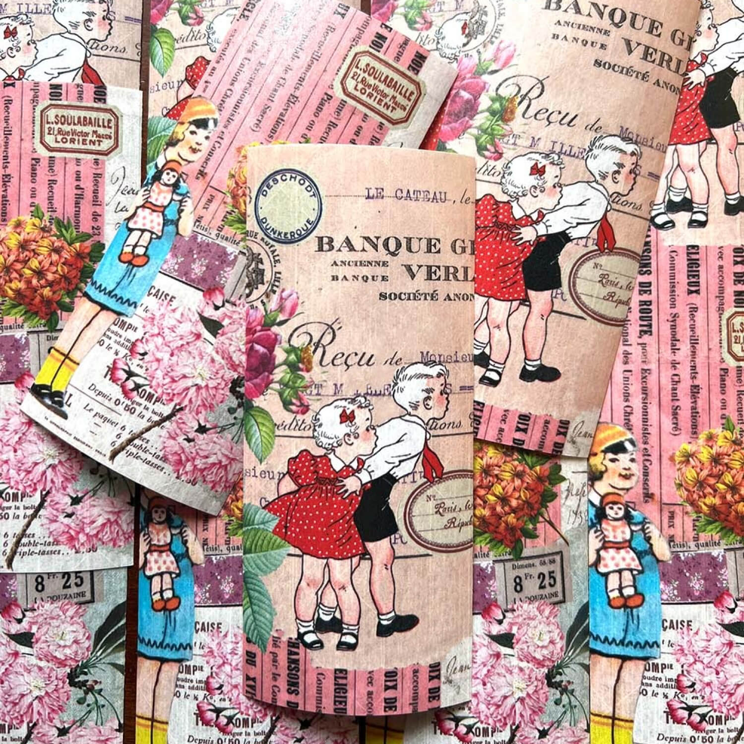 MIC MOC Gummed Collage Sheets – Monde de Fleurs