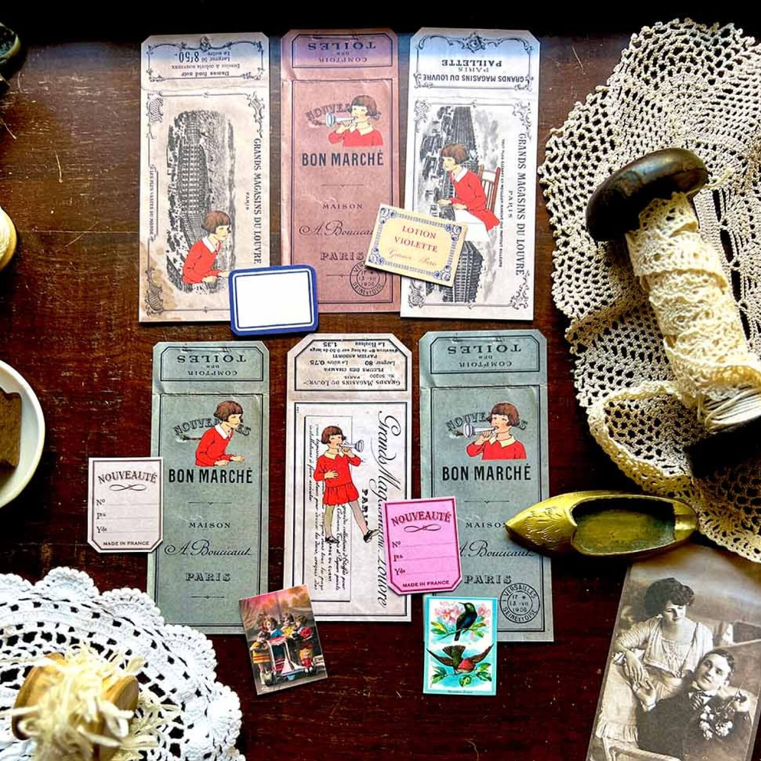 MIC MOC Haberdashery Sample Cards – Vintage French