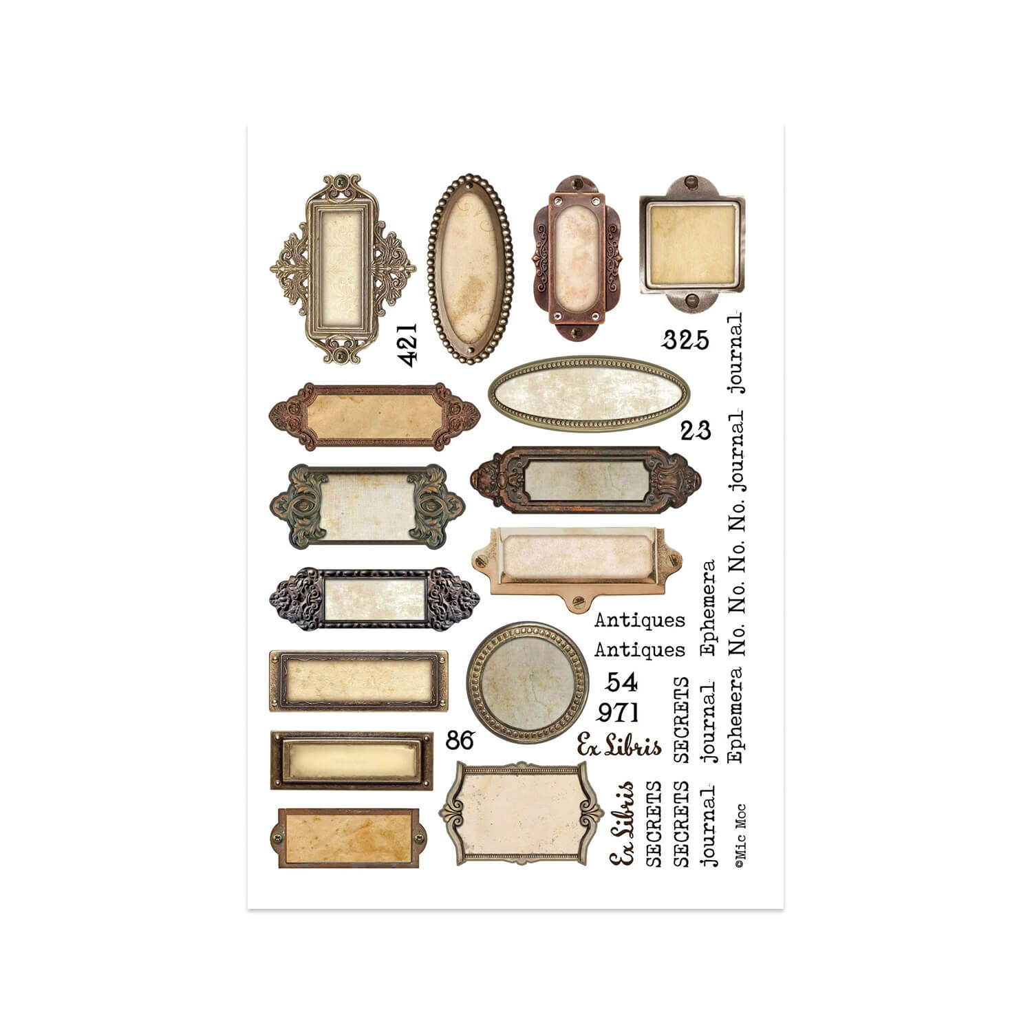 MIC MOC Rub-On Stickers – Antique Plates
