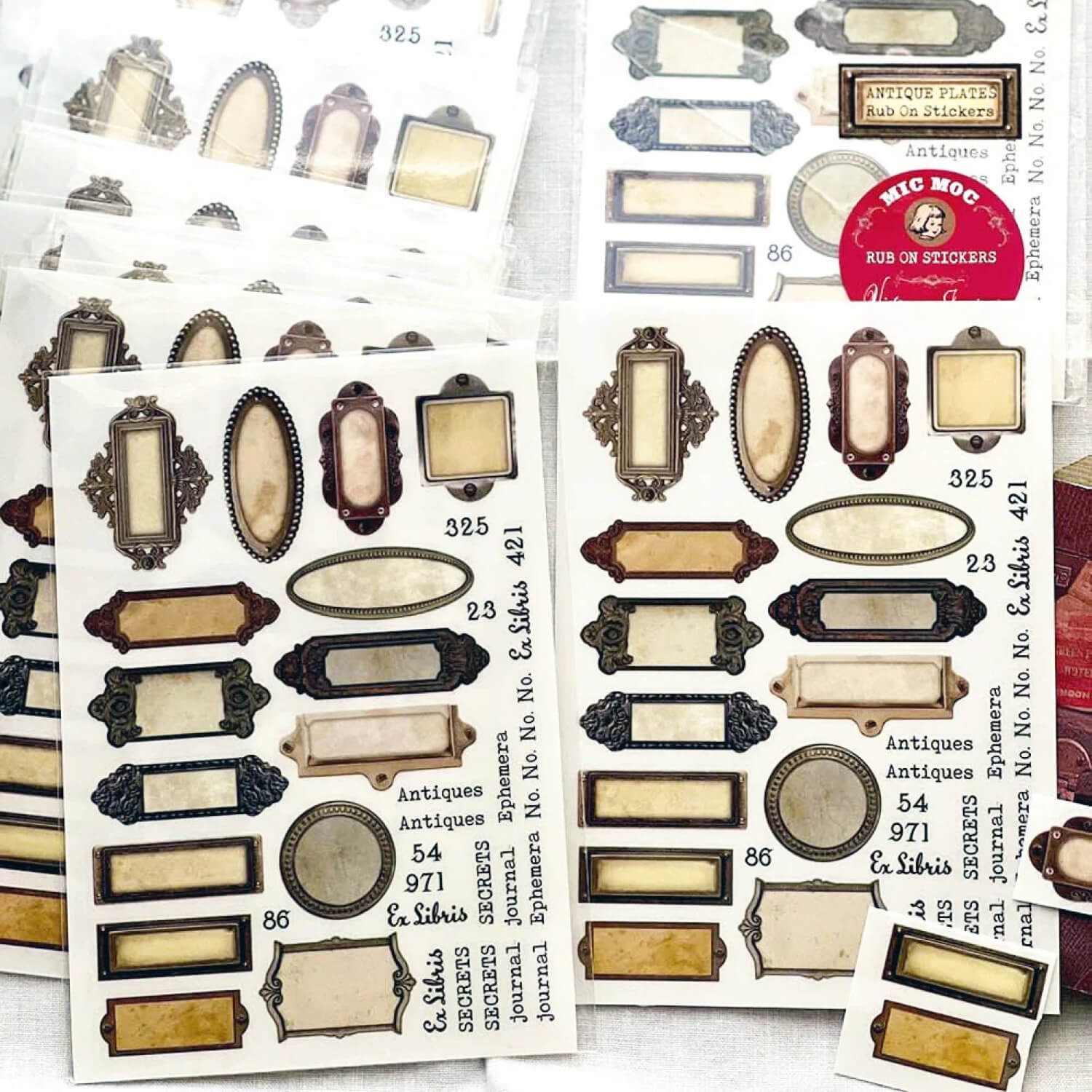 MIC MOC Rub-On Stickers – Antique Plates